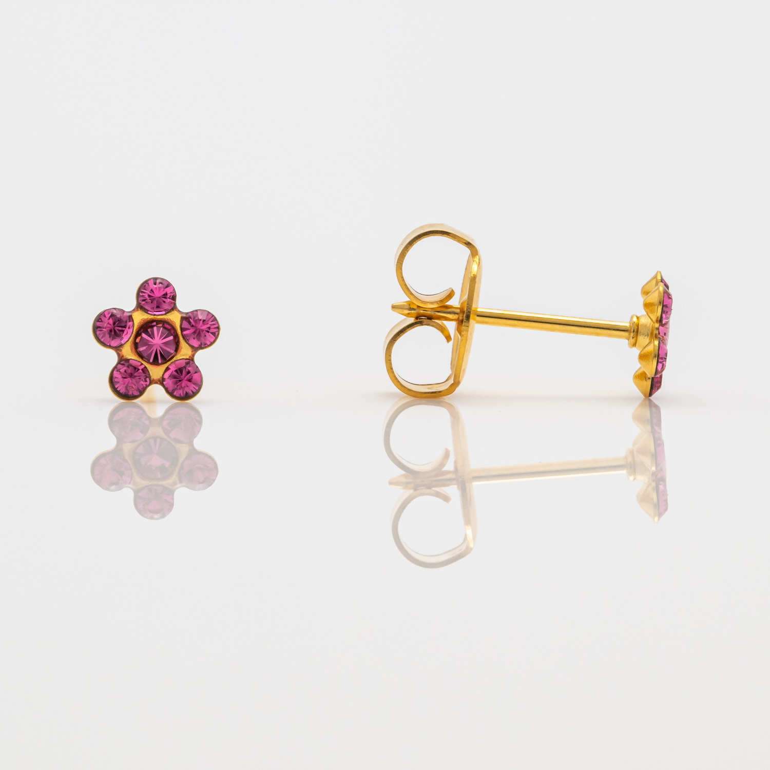 System 75™ 5mm Gold-Plated Rose Daisy Piercing Studs