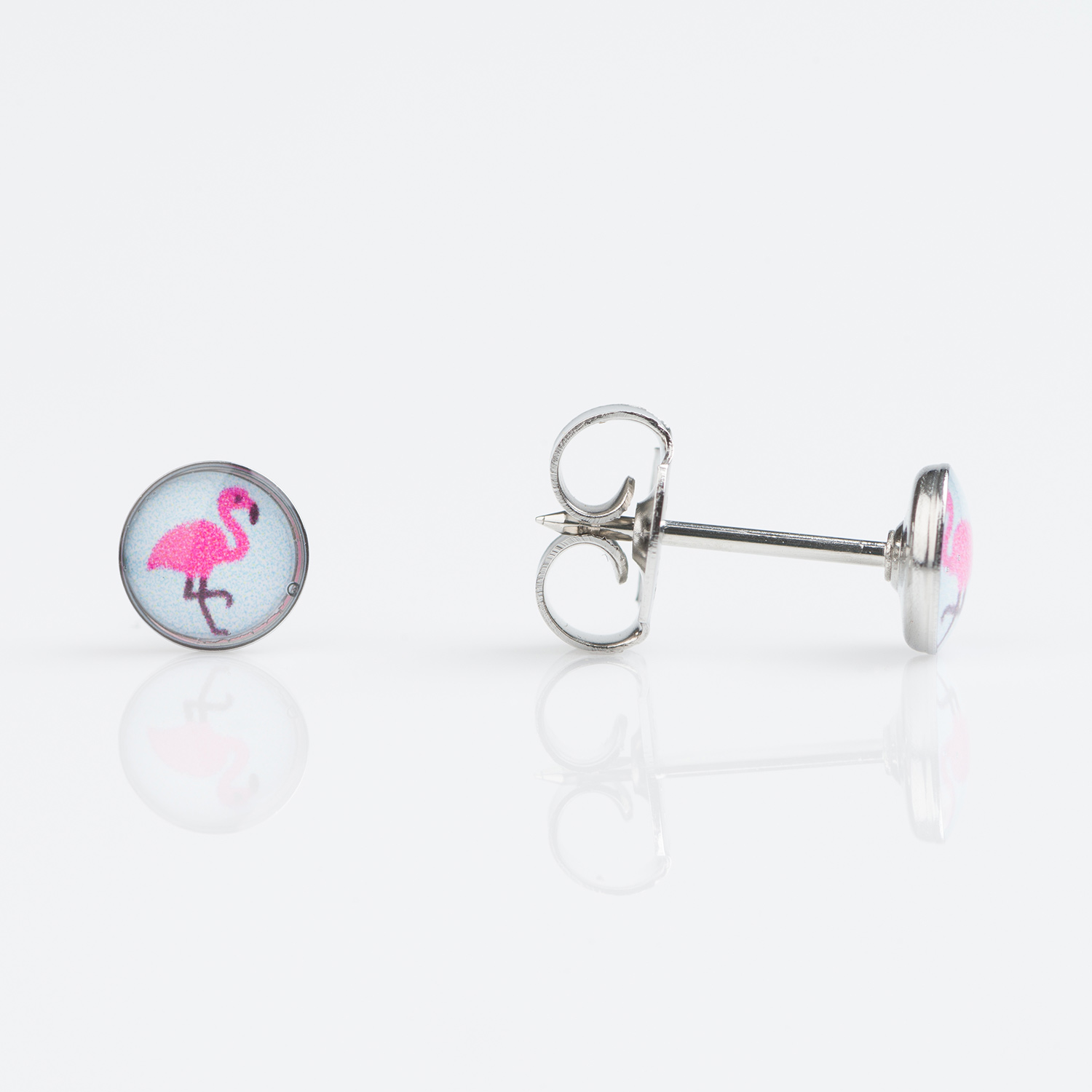 System 75™ 6mm Stainless Steel Flamingo Piercing Studs