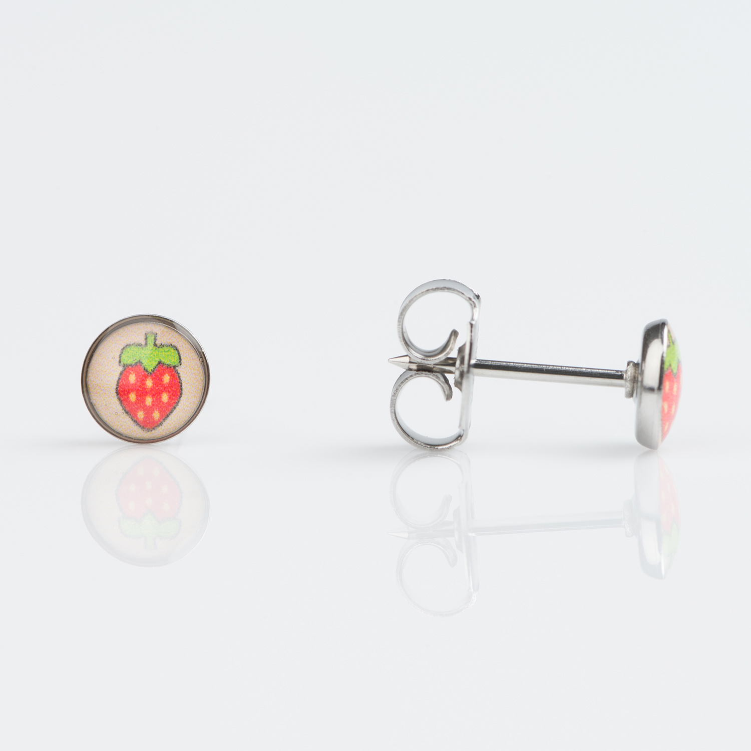 System 75™ 6mm Stainless Steel Strawberry Piercing Studs