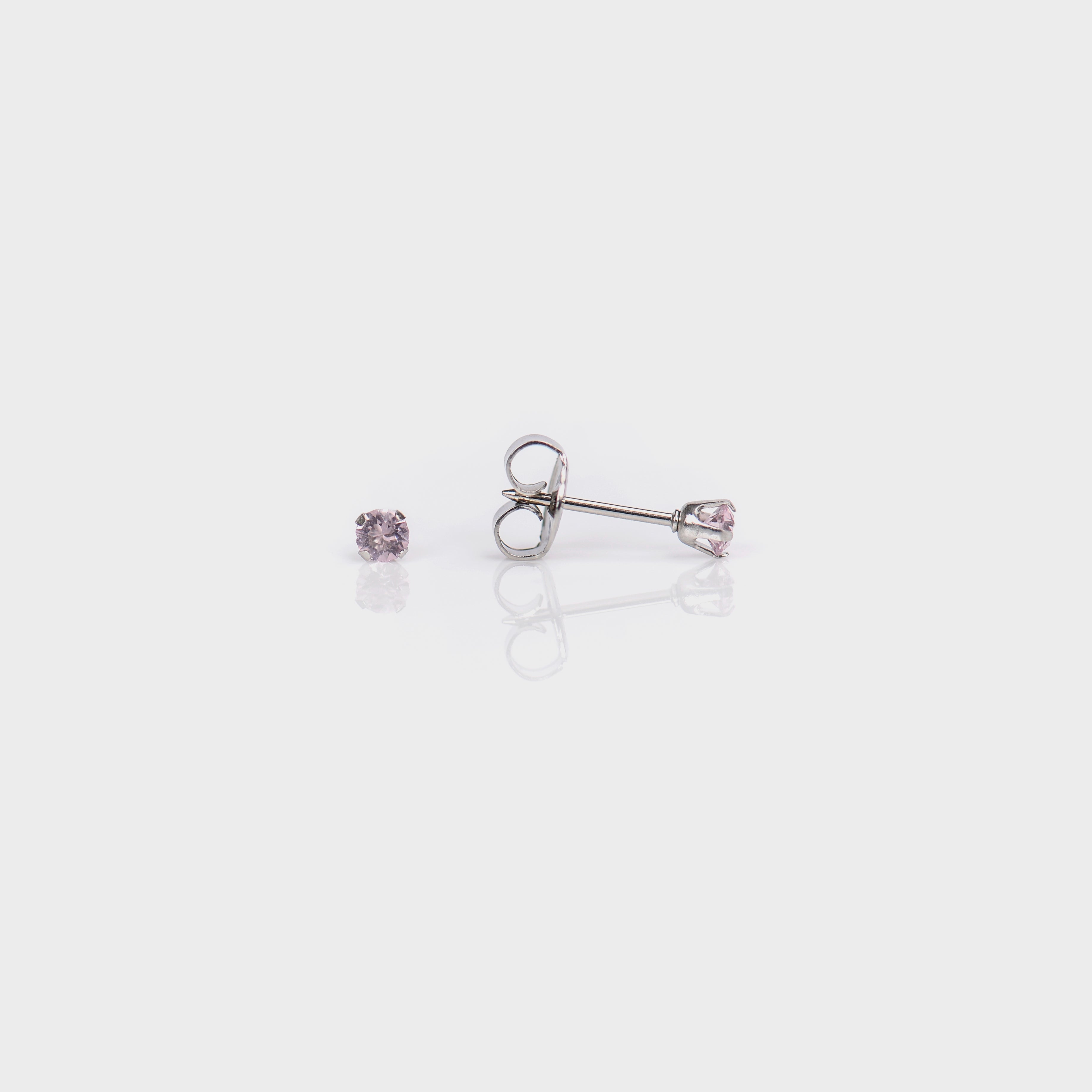 System 75™ 3mm Stainless Steel Prong-Set Alexandrite Piercing Studs