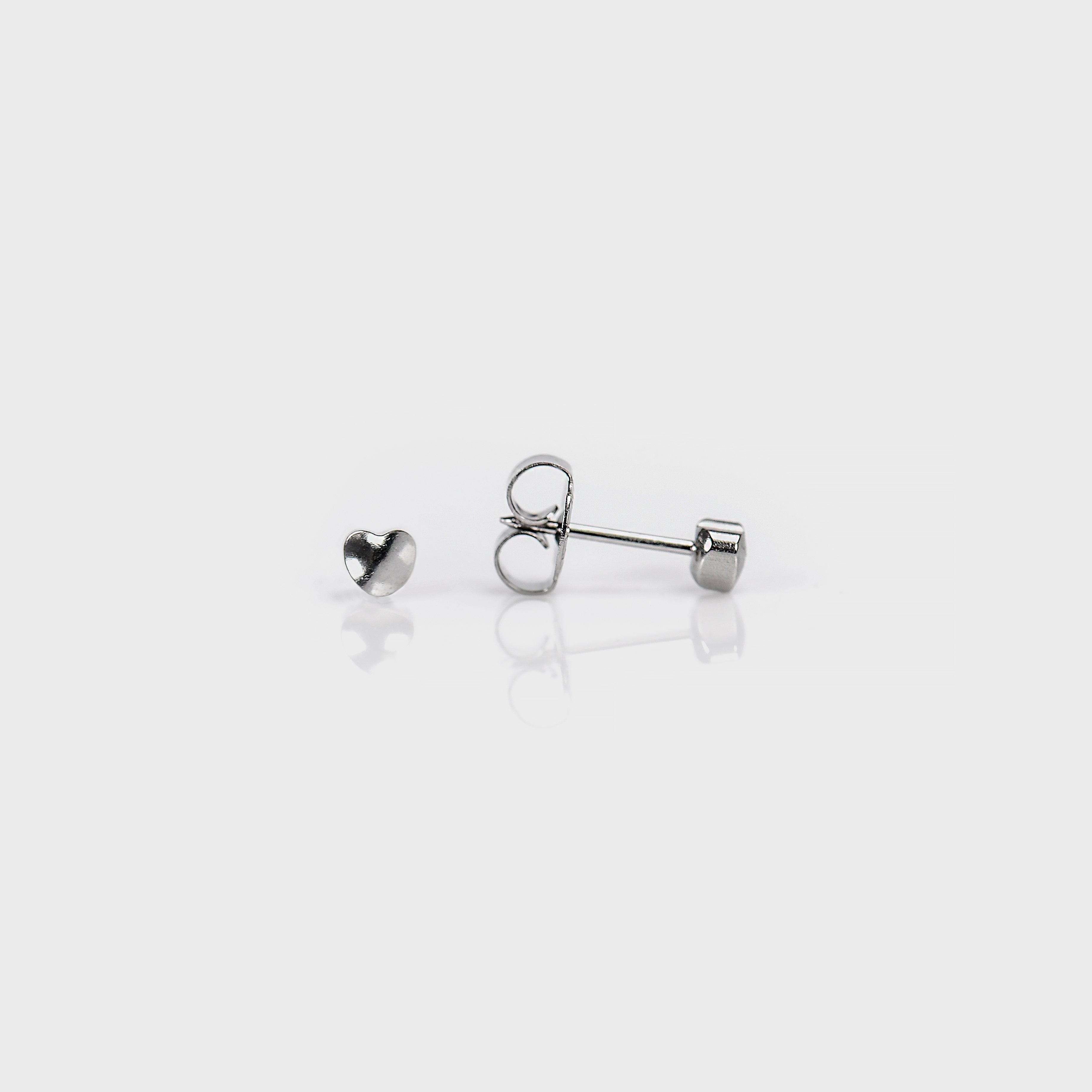 System 75™ 4mm Stainless Steel Heart Piercing Studs