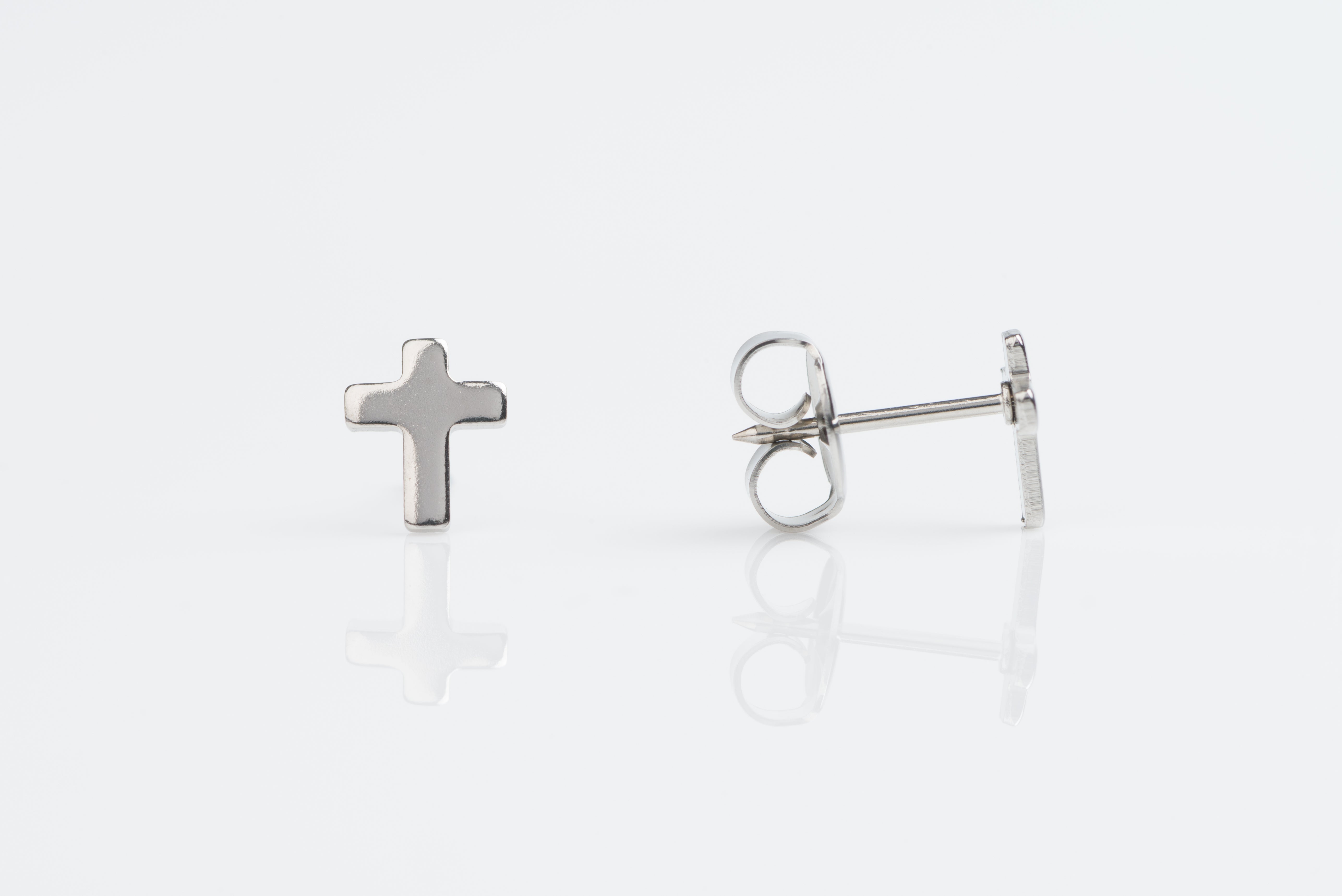 System 75™ 4mm Stainless Steel Cross Piercing Studs