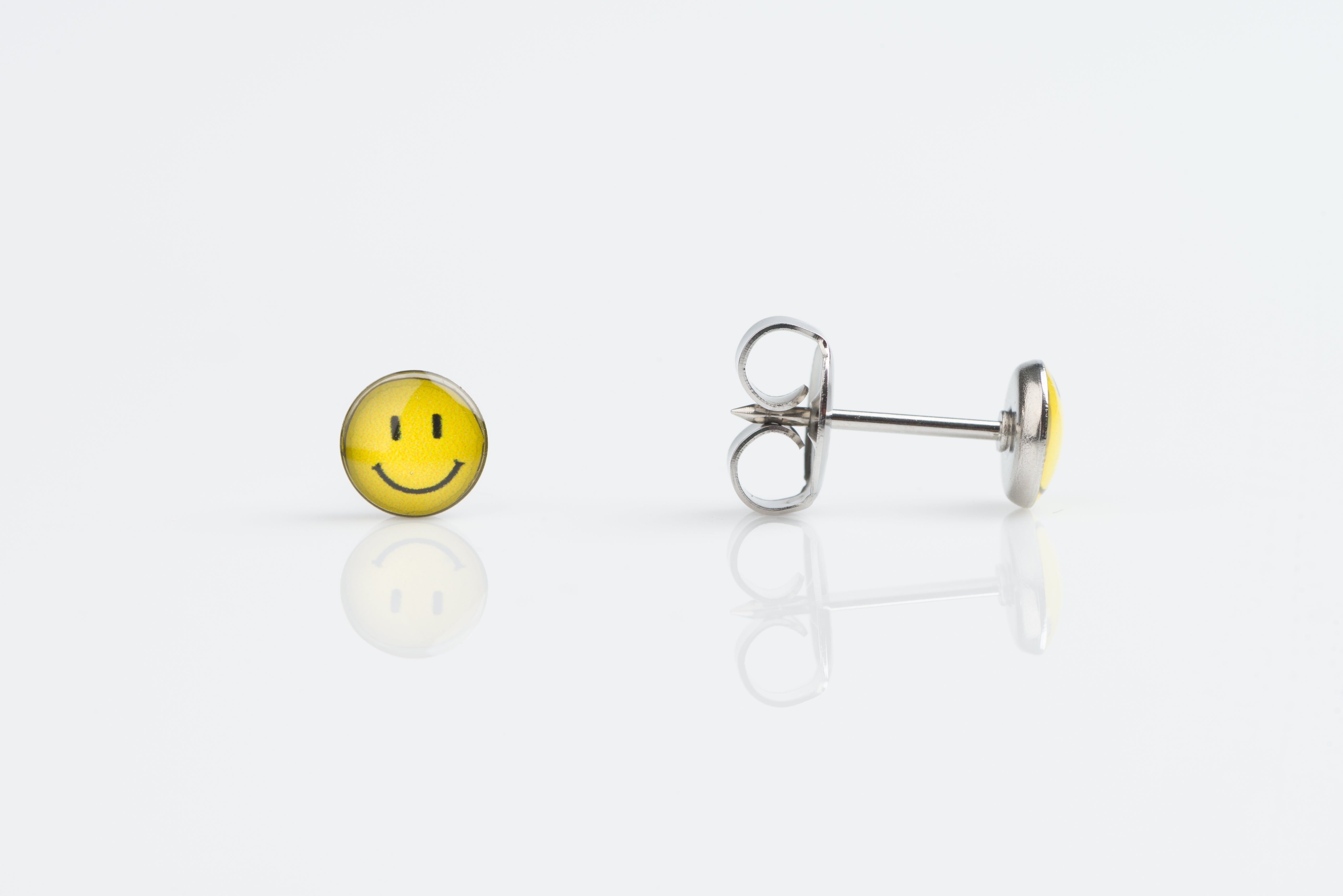 System 75™ 5mm Stainless Steel Happy Face Piercing Studs