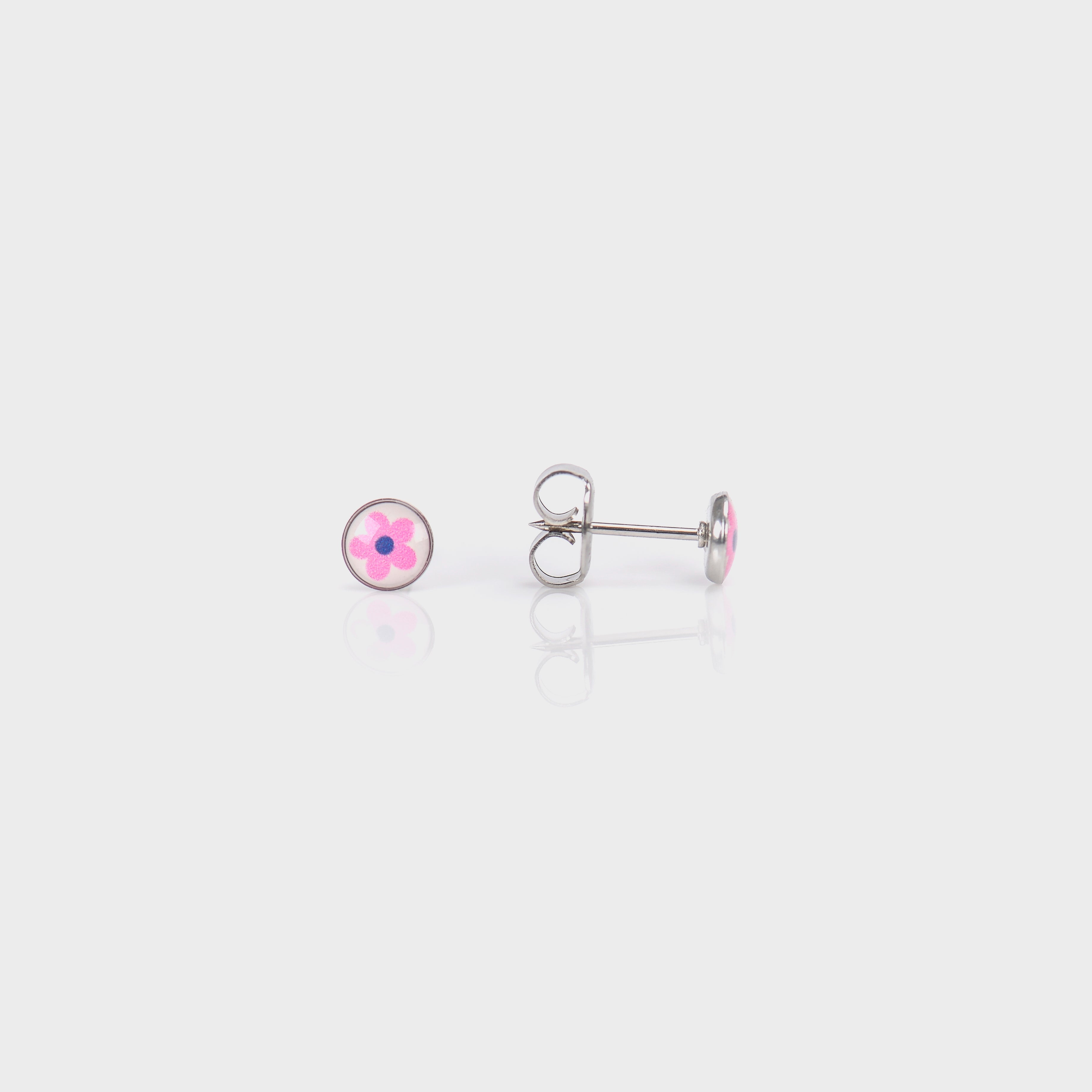 System 75™ 5mm Stainless Steel Pink Daisy Piercing Studs