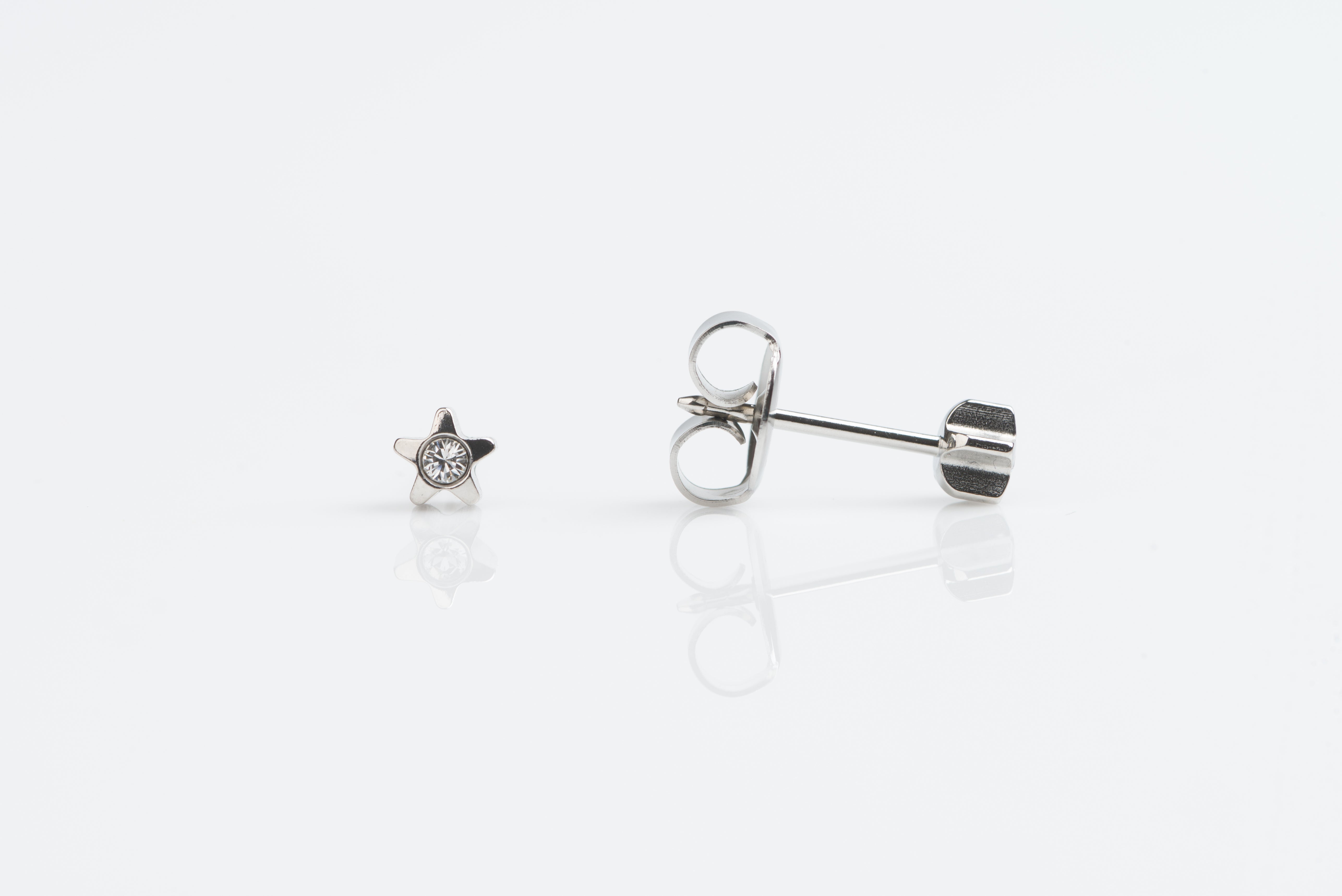 System 75™ 4mm Stainless Steel Crystal Star Piercing Studs