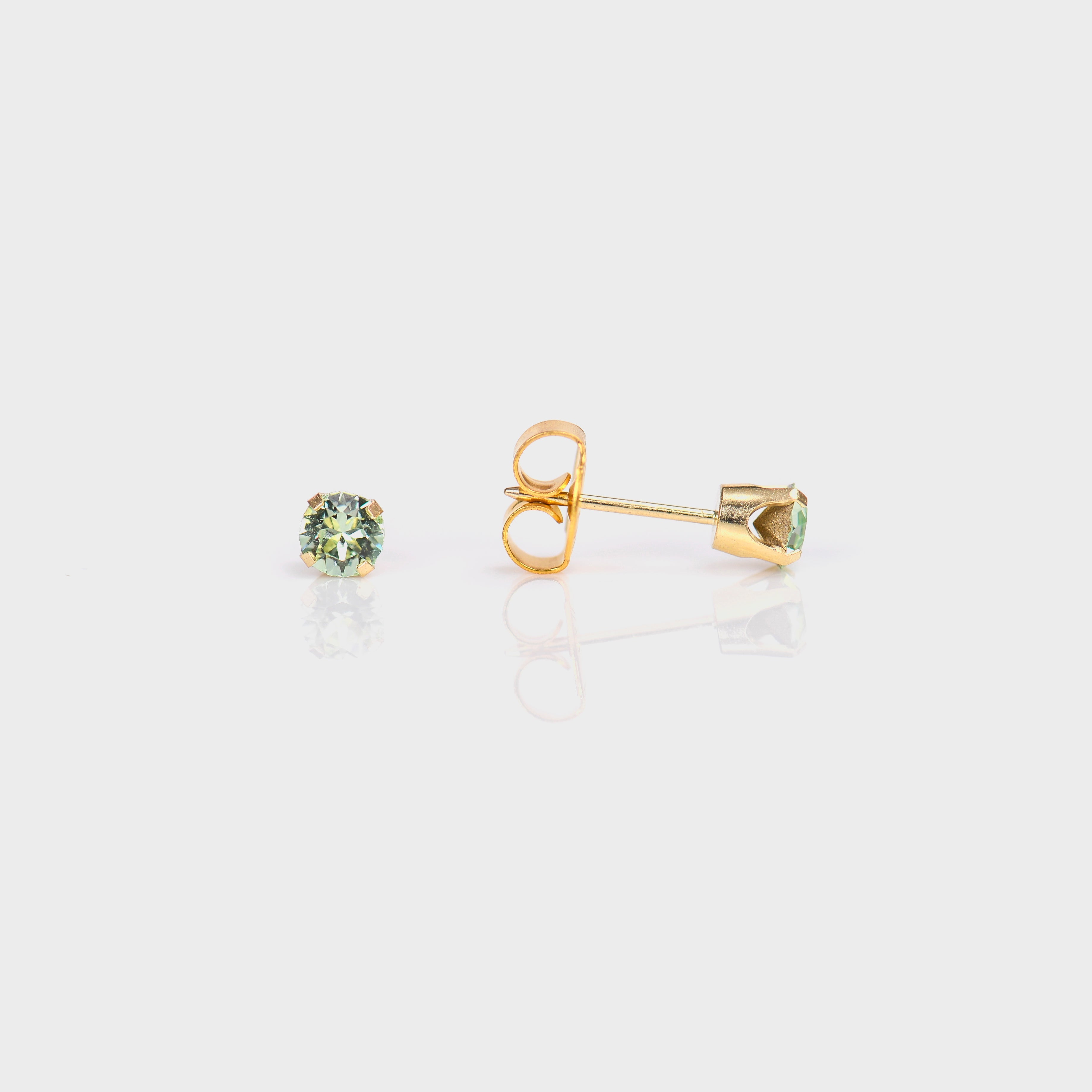 System 75™ 4mm 14K Yellow Gold Prong-Setite Piercing Studs