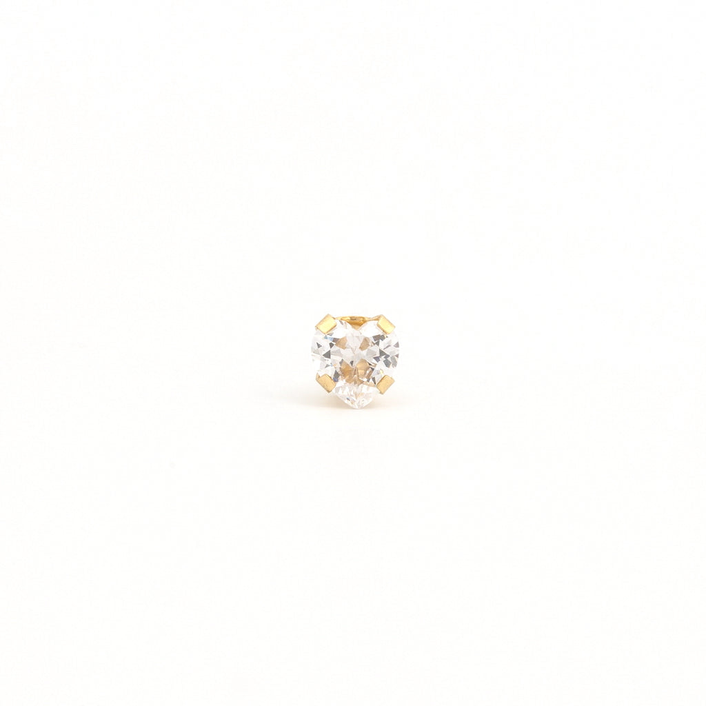 System 75™ 5mm 14K Yellow Gold Heart Piercing Studs