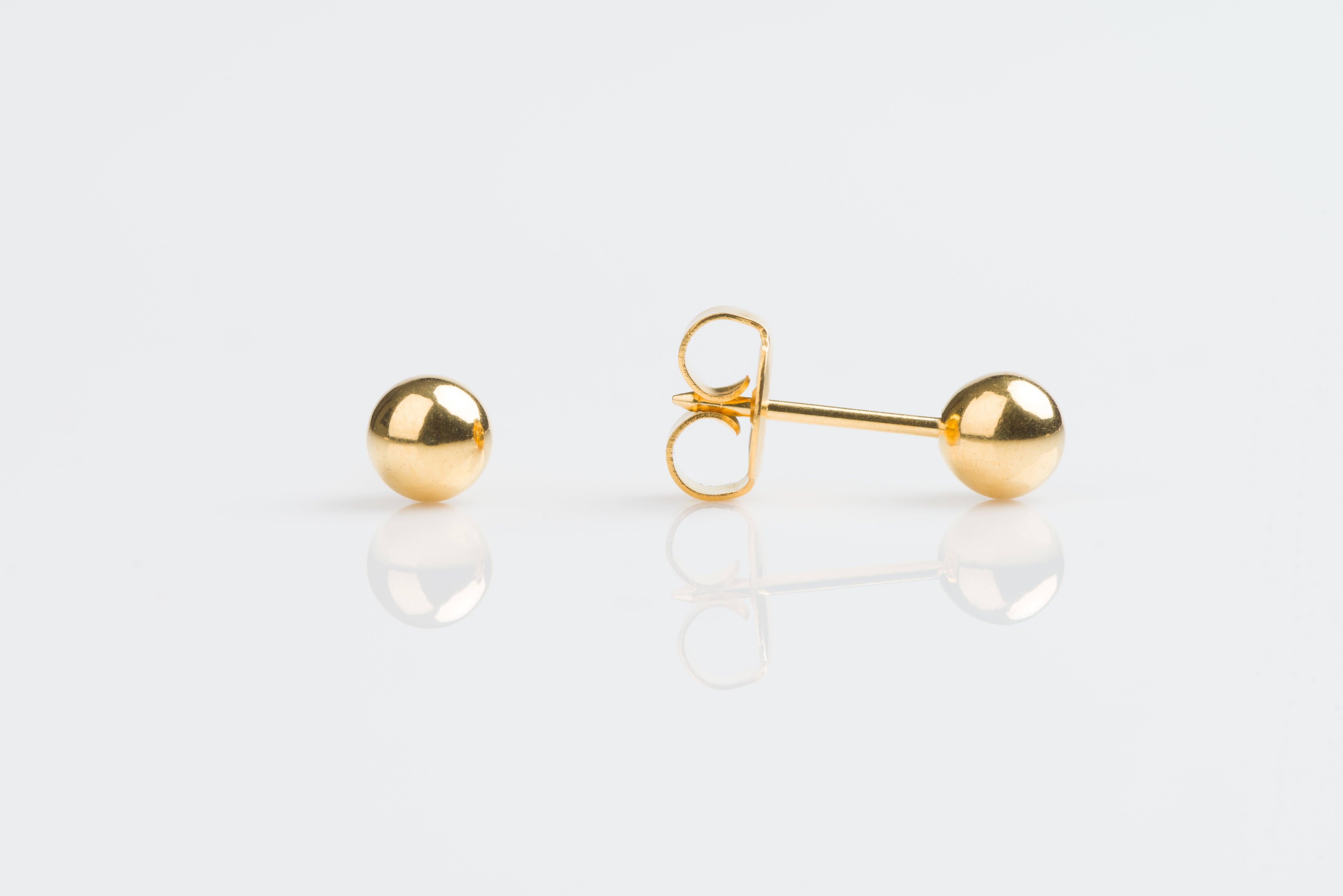 System 75™ 5mm 14K Yellow Gold Ball Piercing Studs