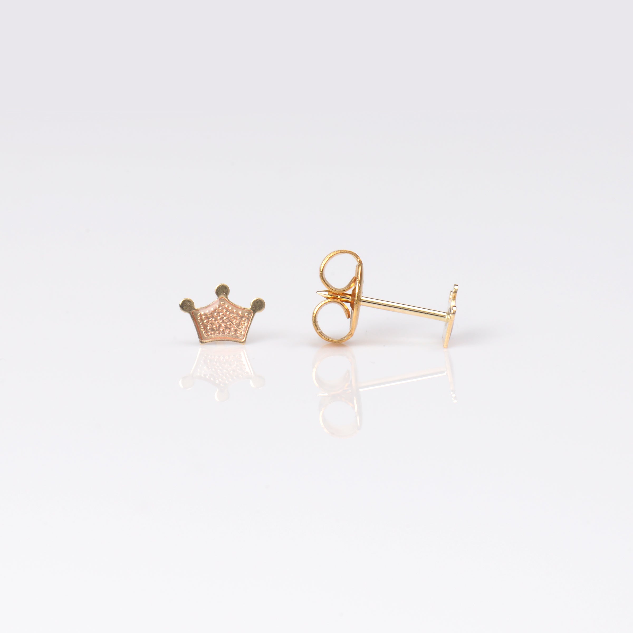 System 75™ 6.5mm 14K Yellow Gold Micro Mini Crown Piercing Studs