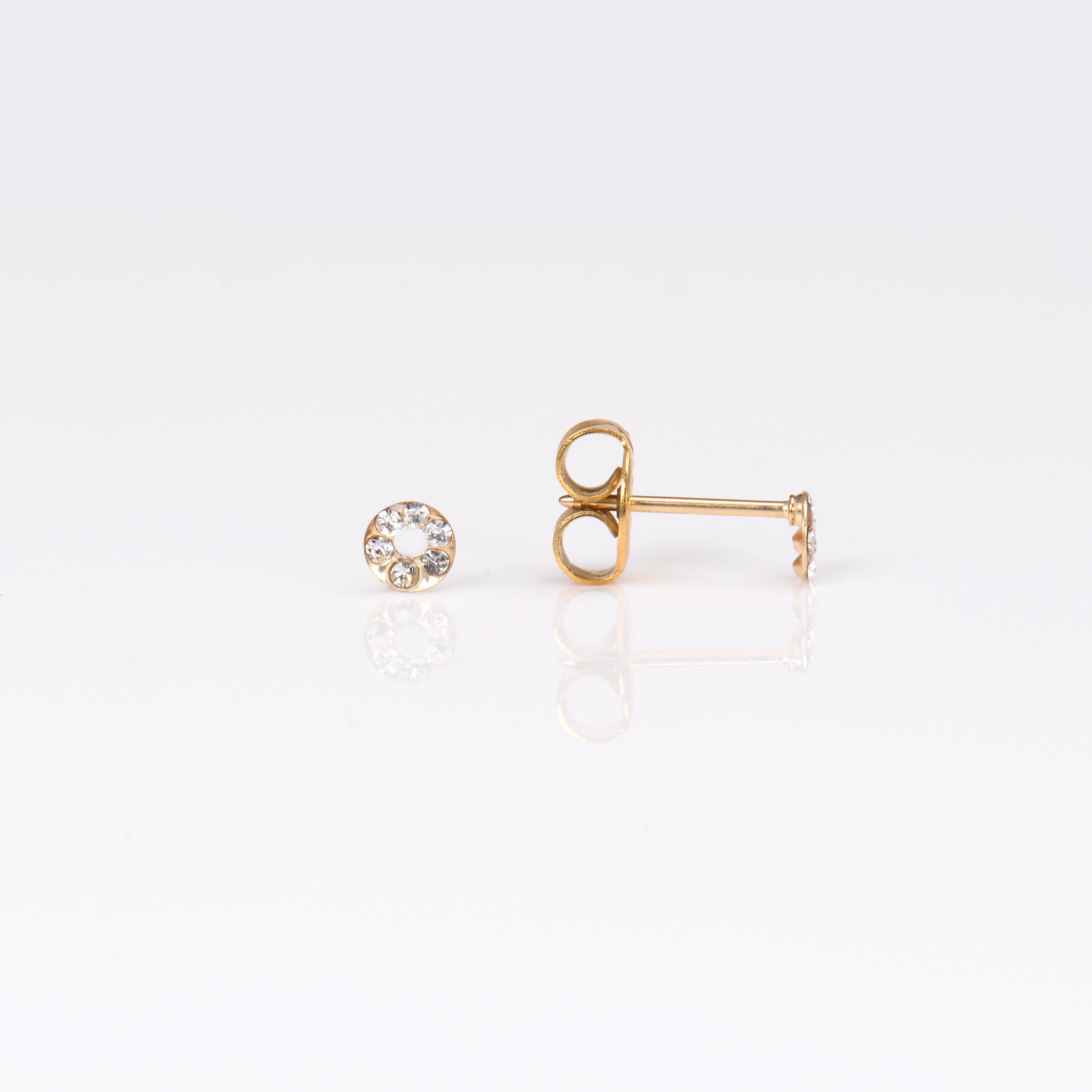 System 75™ 3mm 14K Yellow Gold Micro Mini Circle Piercing Studs
