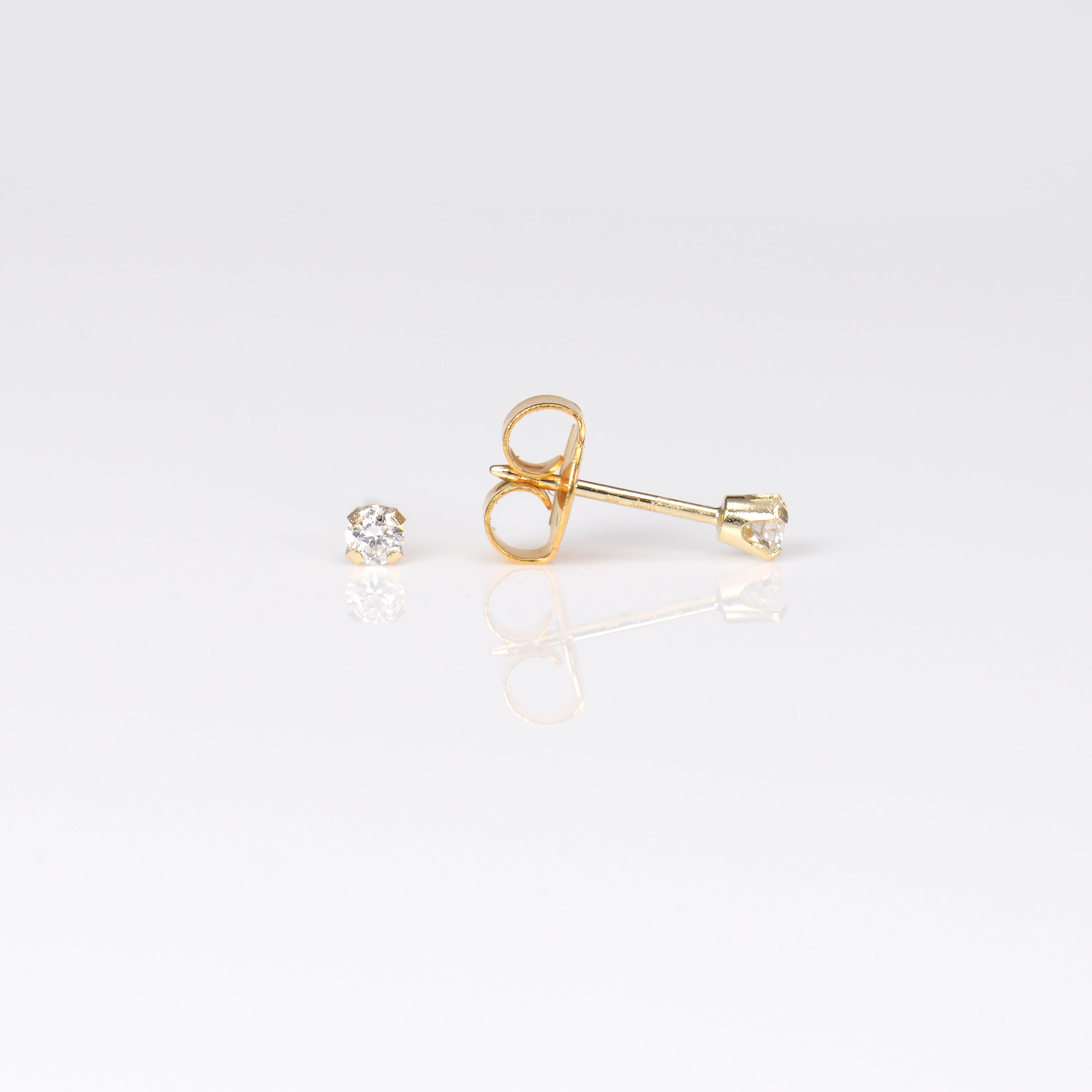 System 75™ 14K Yellow Gold 5pt Lab-Created Diamond Piercing Studs
