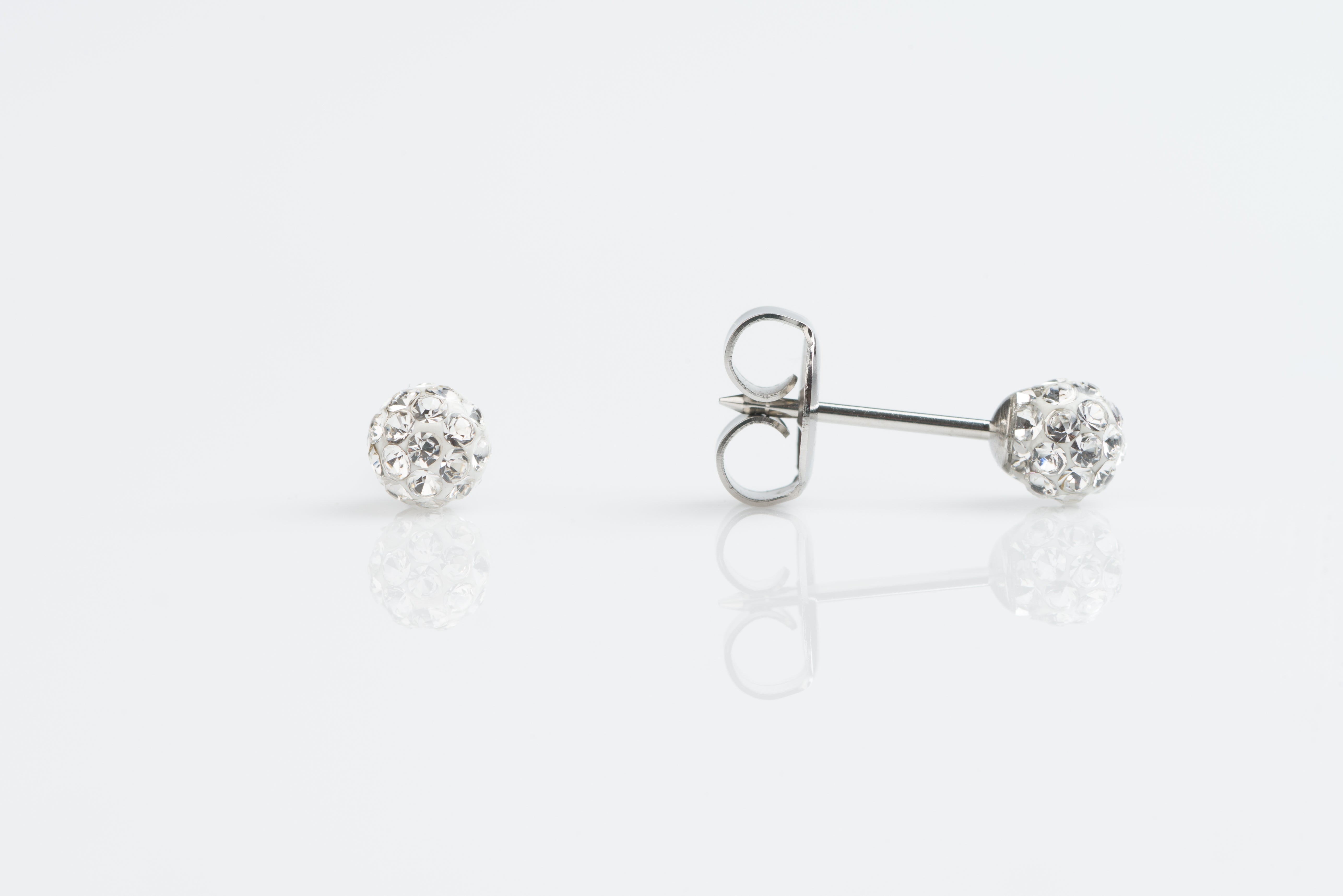 System 75™ 4.5mm Stainless Steel Clear Crystal Fireball Piercing Studs