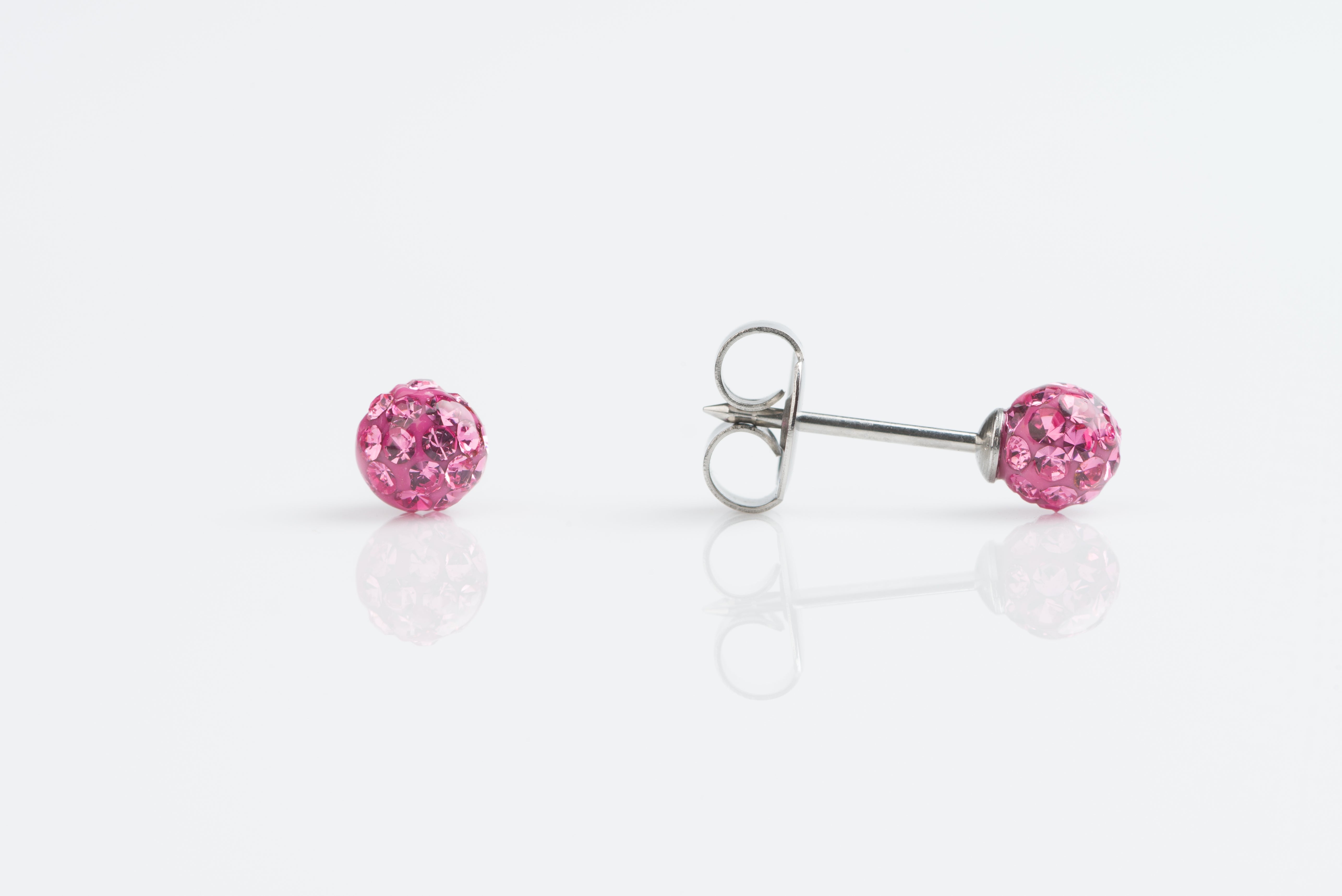 System 75™ 4.5mm Stainless Steel Rose Fireball Piercing Studs