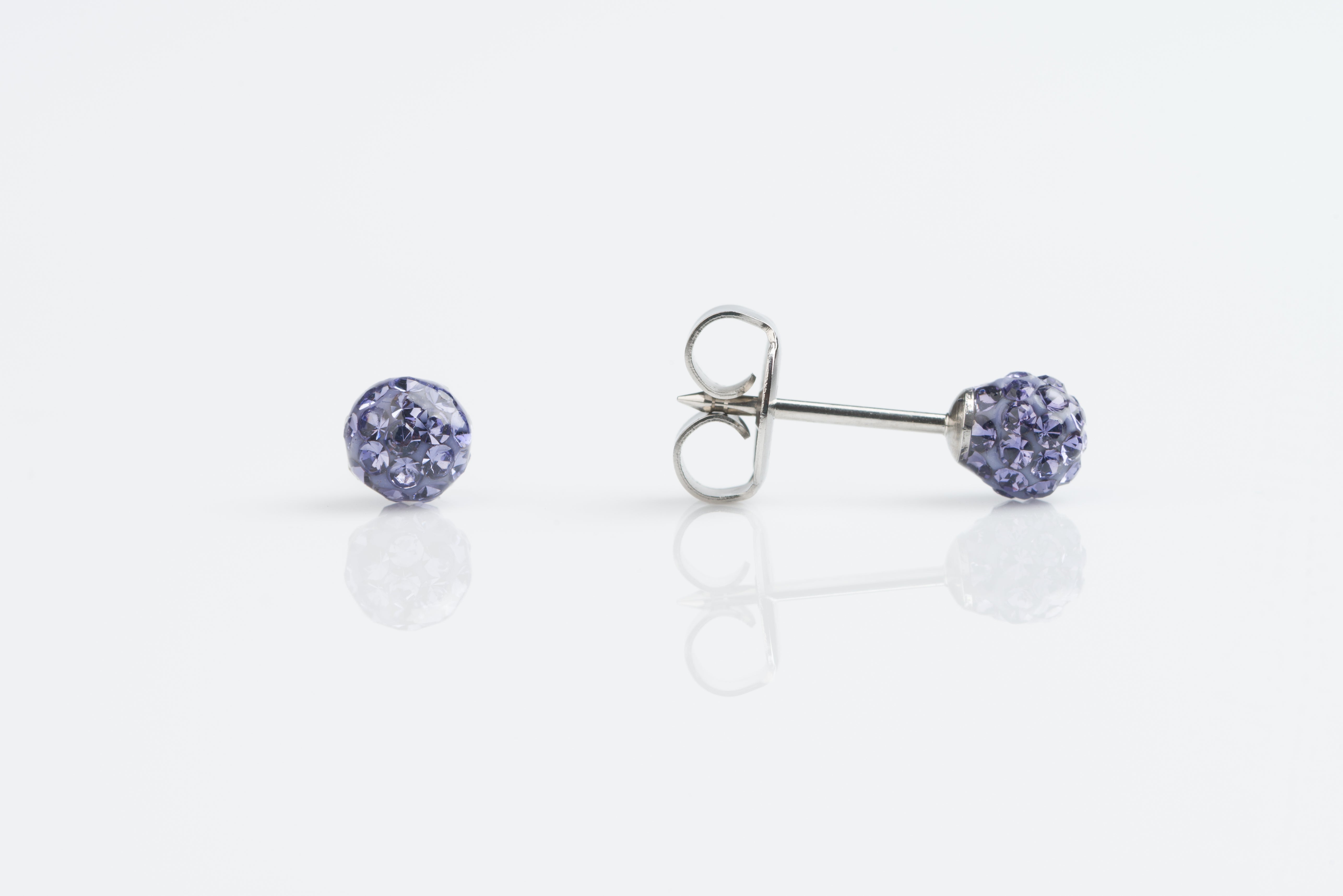 System 75™ 4.5mm Stainless Steel Tanzanite Fireball Piercing Studs