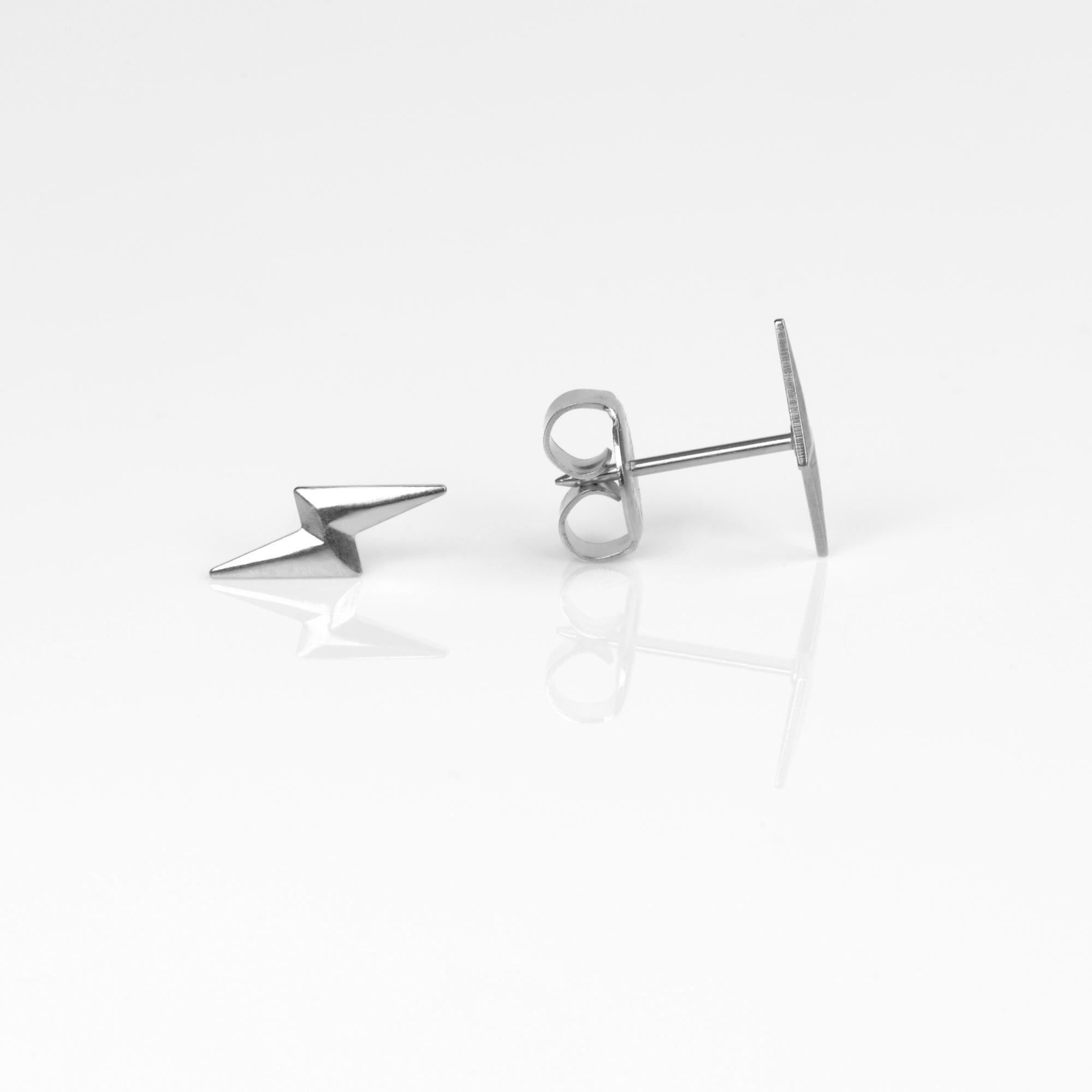 System 75™ 10mm Stainless Steel Lightning Bolt Piercing Studs