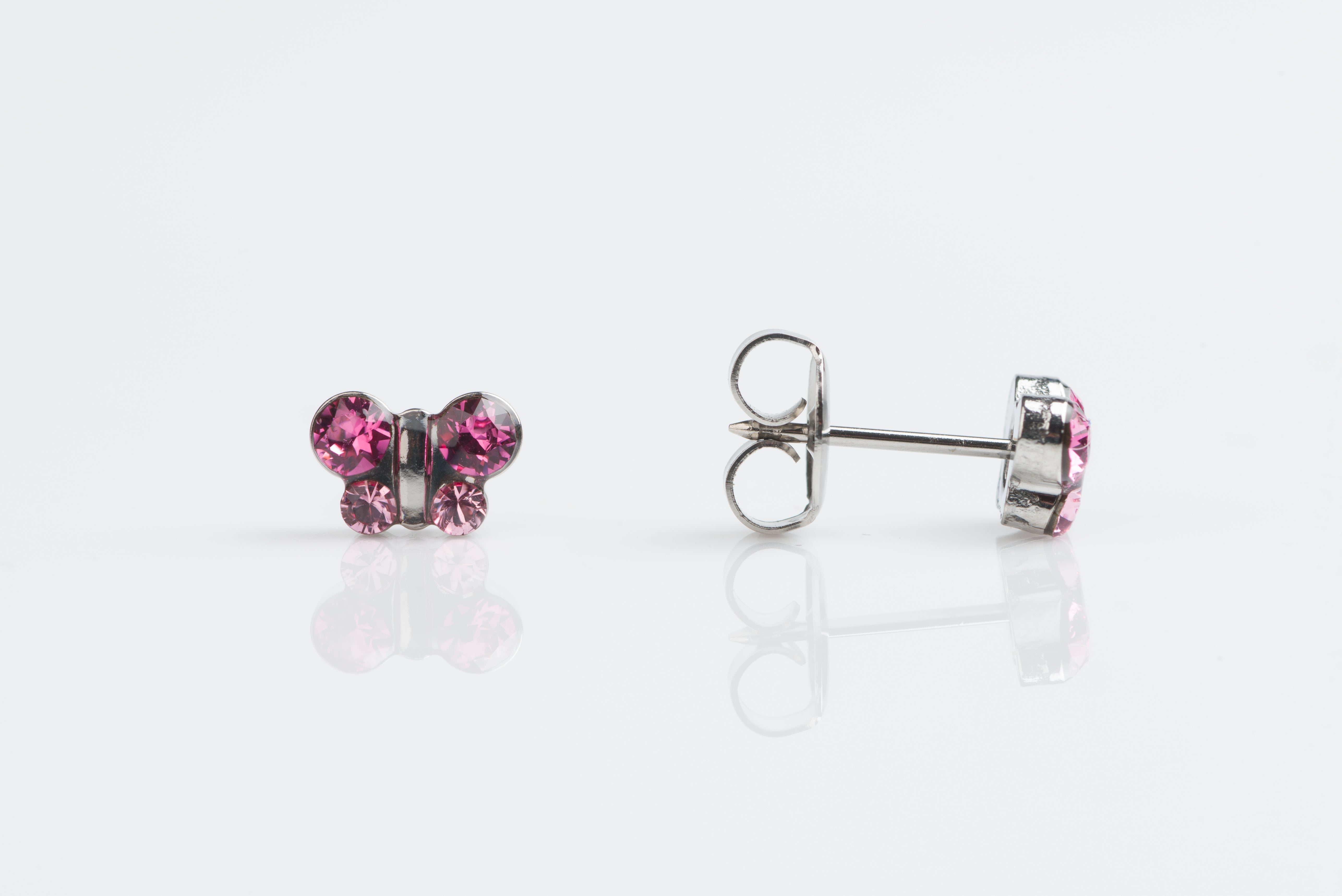 System 75™ 7mm Stainless Steel Butterfly Piercing Studs