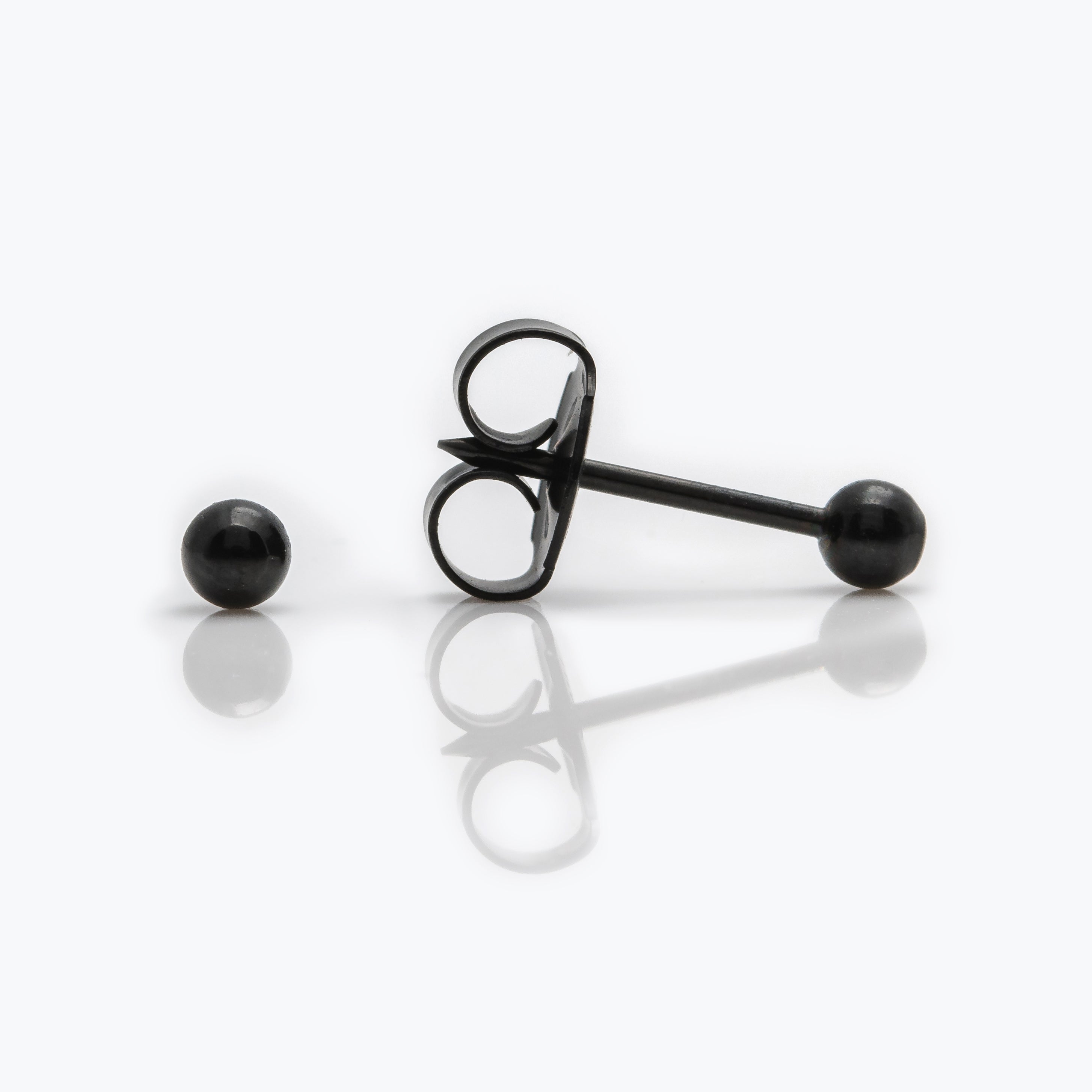 System 75™ 3mm Black Stainless Steel Ball Piercing Studs