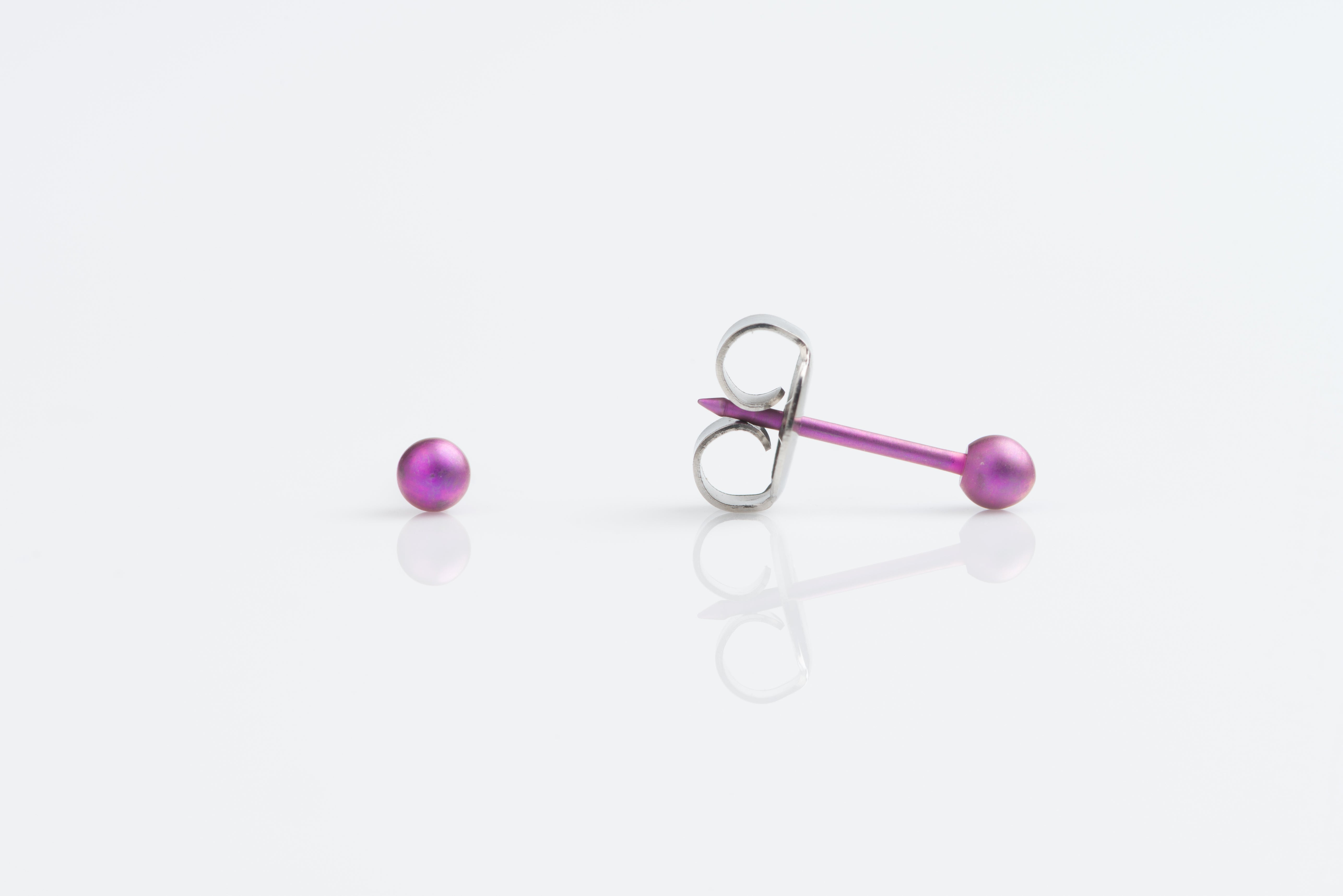 System 75™ 3mm Purple Titanium Ball Piercing Studs