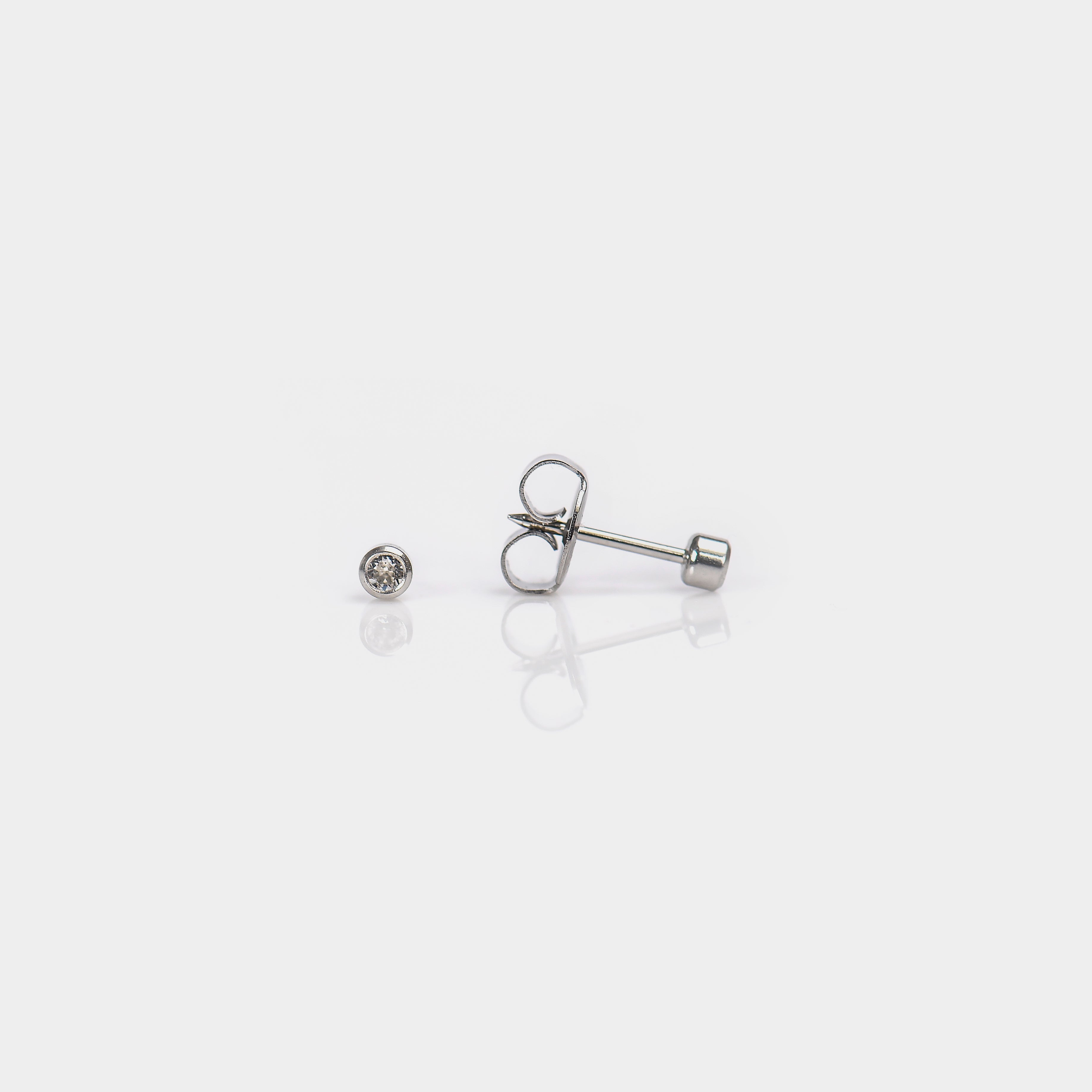 System 75™ 2mm Stainless Steel Bezel-Set Piercing Studs