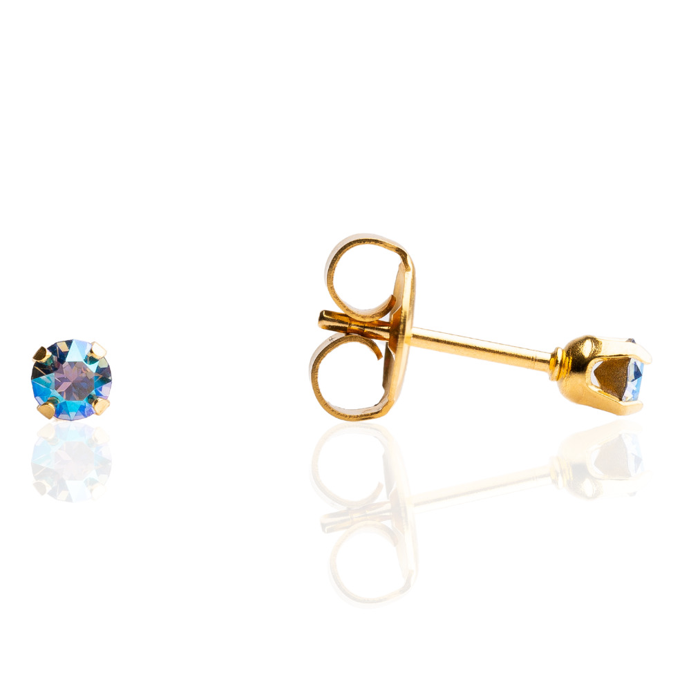 Sensitive Sterilized Gold-Plated 3mm Sapphire Crystal Shimmers