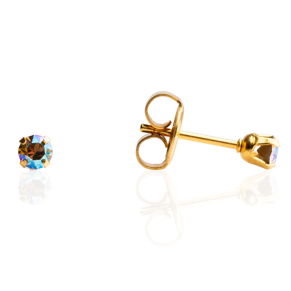 Sensitive Sterilized Gold-Plated 3mm Topaz Crystal Shimmers