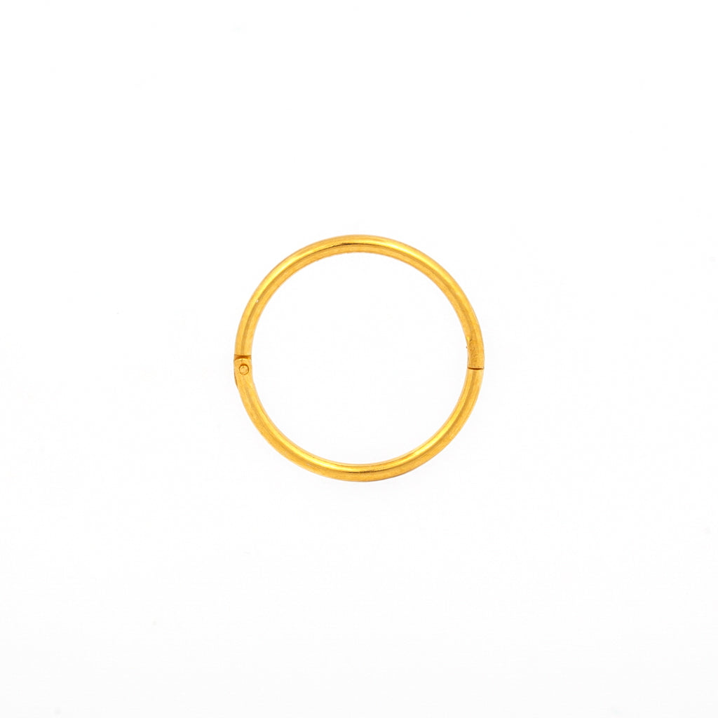 Sensitive Sterilized Gold-Plated 18-Gauge 1/2″ Smooth Hinged Hoops
