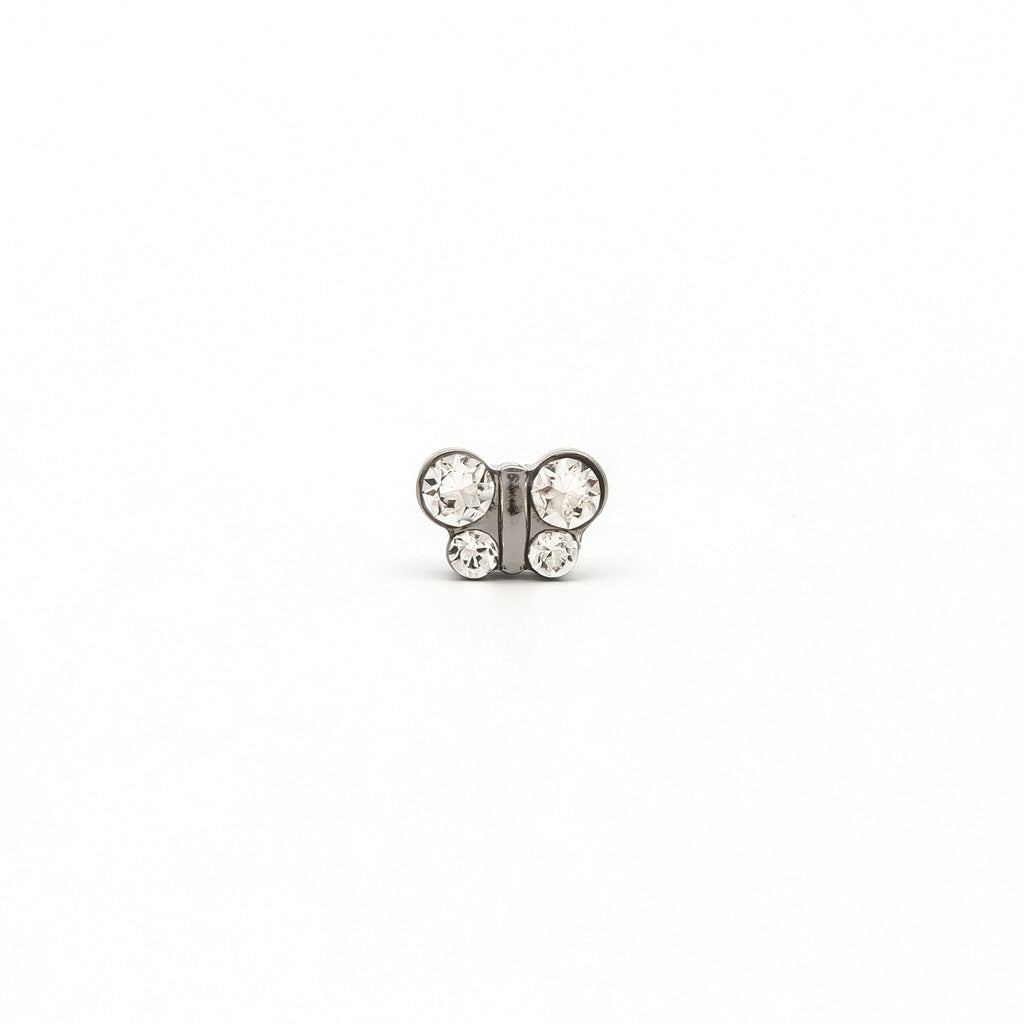 Sensitive Puff Pad Stainless Steel April Crystal Butterflies