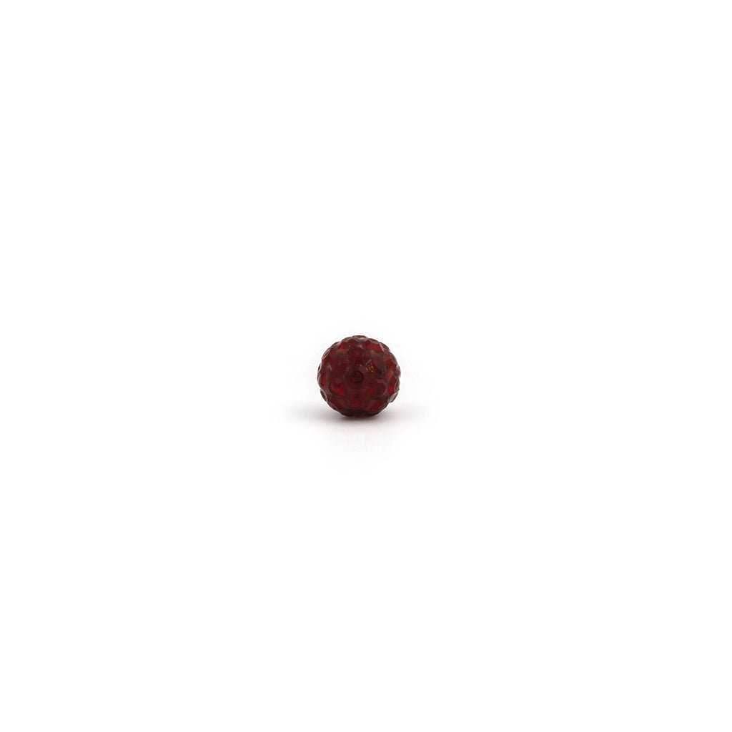 Sensitive Puff Pad Stainless Steel 4.5mm Siam Crystal Fireballs