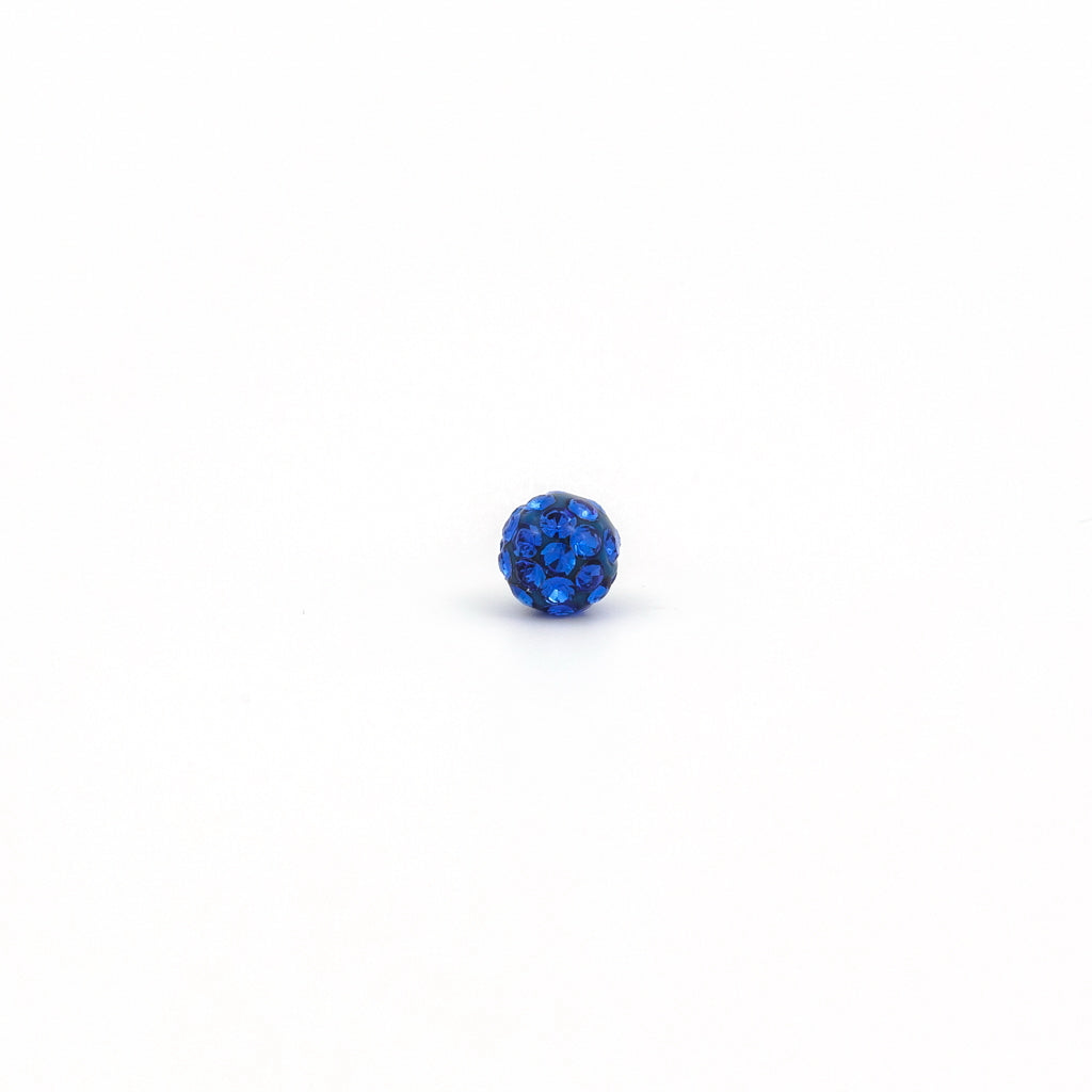 Sensitive Puff Pad Stainless Steel 4.5mm September Sapphire Crystal Fireballs