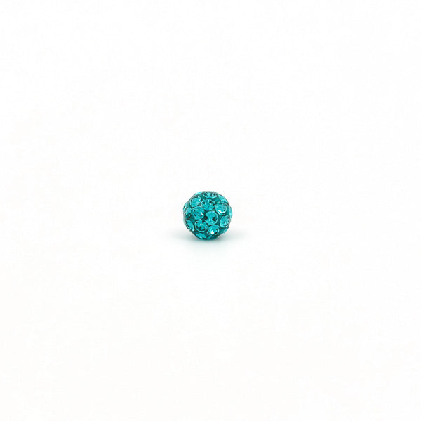 Sensitive Puff Pad Stainless Steel 4.5mm December Blue Zircon Fireballs