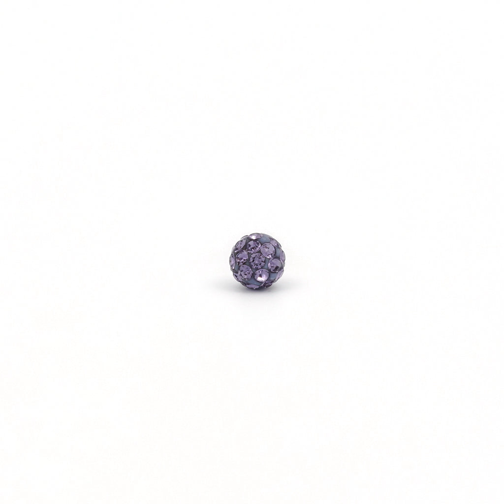 Sensitive Puff Pad Stainless Steel 4.5mm Tanzanite Crystal Fireballs