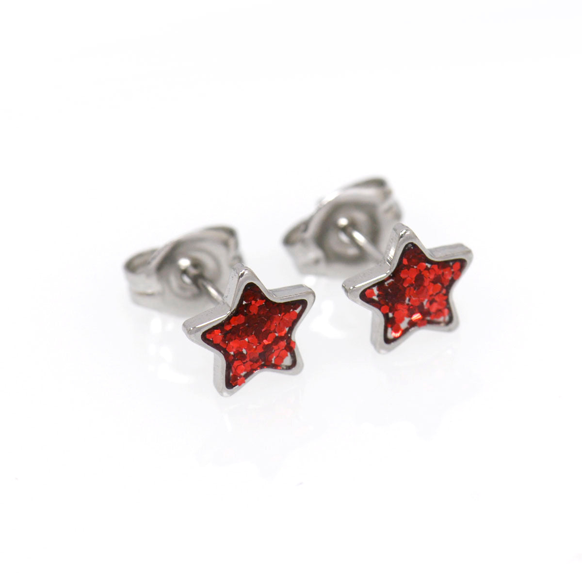 Sensitive Puff Pad Red Glitter Stars