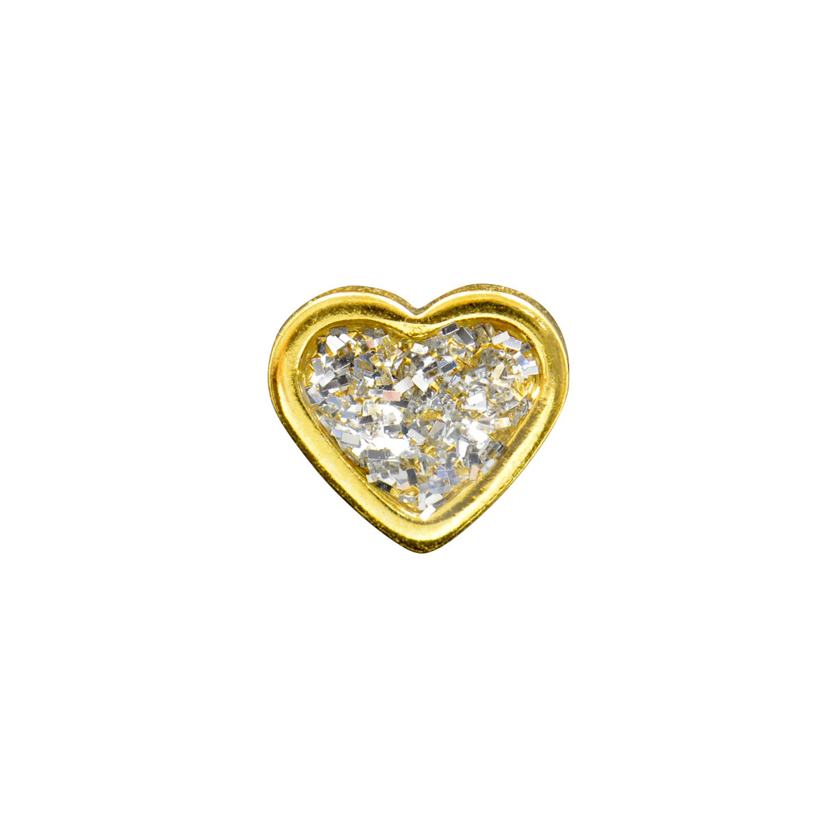 Sensitive Puff Pad Clear Glitter Hearts