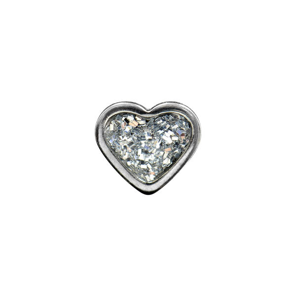 Sensitive Puff Pad Clear Glitter Hearts