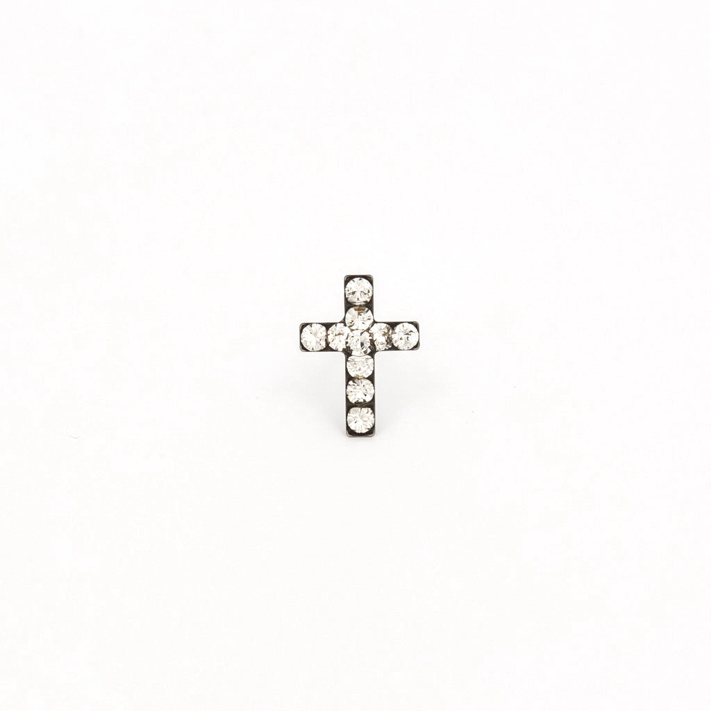 Sensitive Puff Pad Stainless Steel April Crystal Crosses