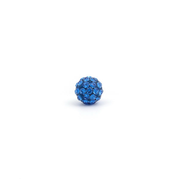 Sensitive Puff Pad Stainless Steel 6mm September Sapphire Crystal Fireballs