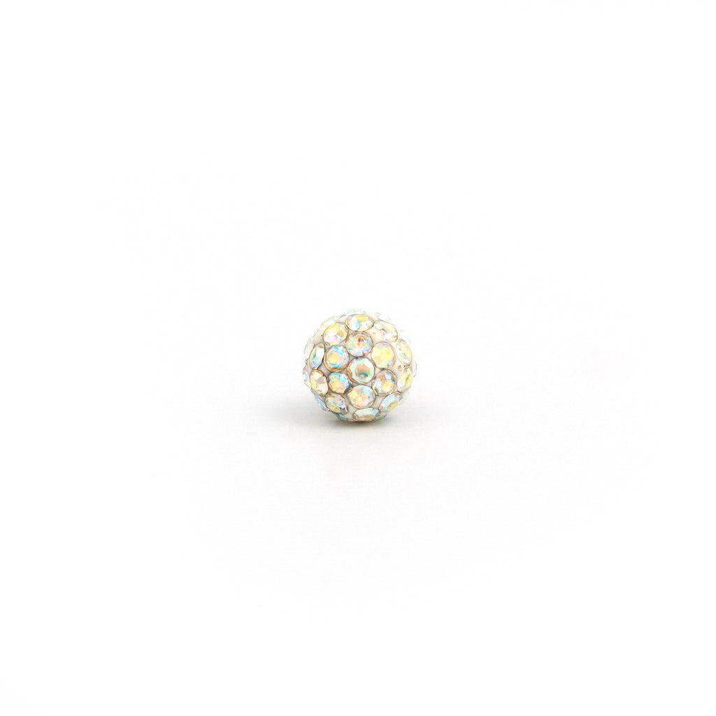 Sensitive Puff Pad Stainless Steel 6mm Aurora Borealis Crystal Fireballs