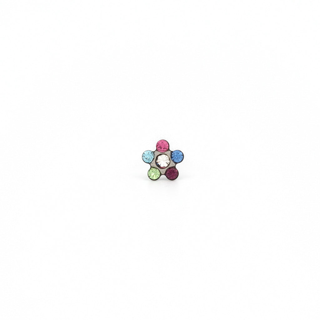 Sensitive Puff Pad Stainless Steel Rainbow Daisies