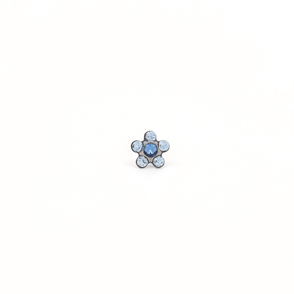 Sensitive Puff Pad Stainless Steel Light Sapphire/September Sapphire Daisies