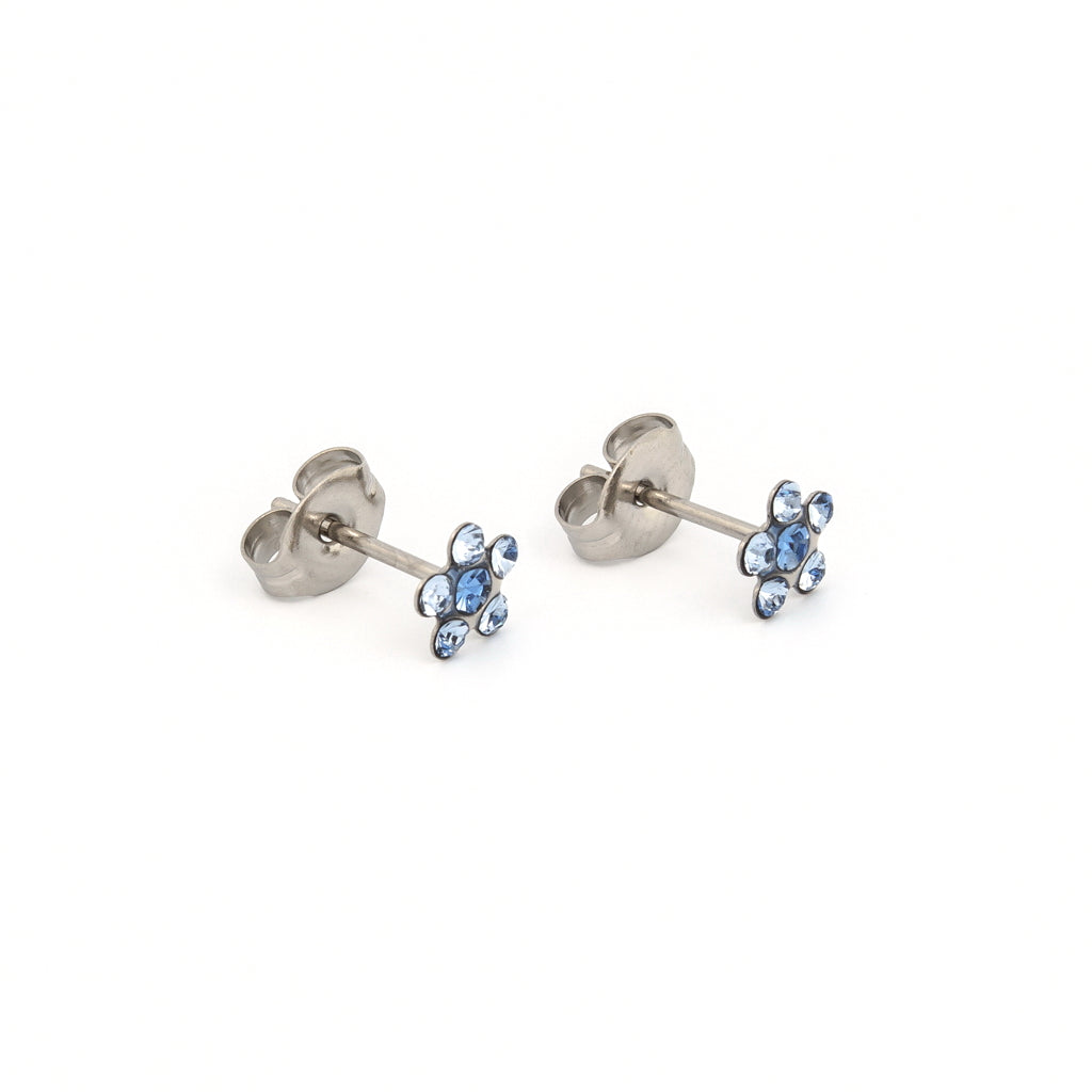 Sensitive Puff Pad Stainless Steel Light Sapphire/September Sapphire Daisies