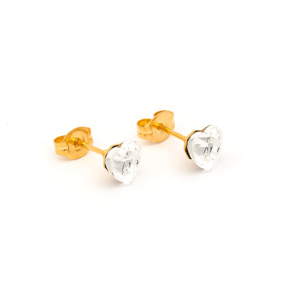 Sensitive Puff Pad Gold-Plated 6×6mm Austrian Crystals