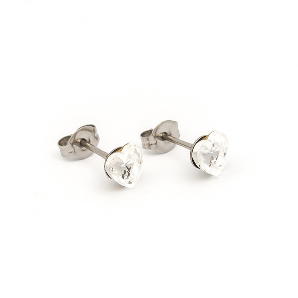 Sensitive Puff Pad Stainless Steel 6×6mm Austrian Crystals