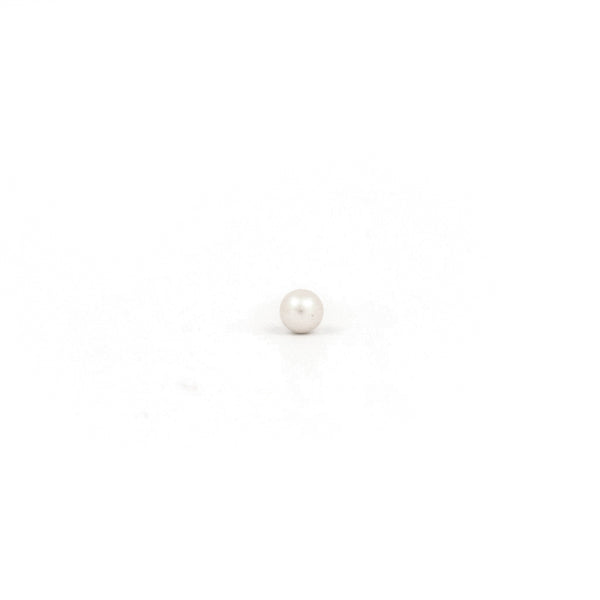 Sensitive Puff Pad Gold-Plated 3mm White Pearls
