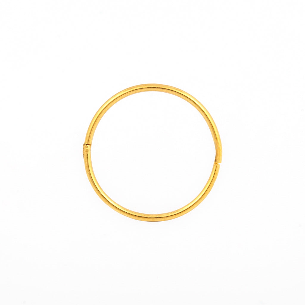 Sensitive Puff Pad Gold-Plated 18-Gauge 3/4″ Smooth Hinged Hoops