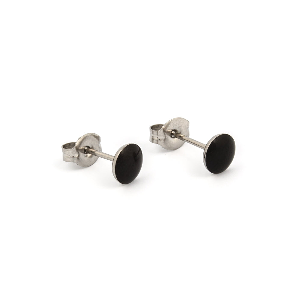 Sensitive Puff Pad Stainless Steel Black Buttons