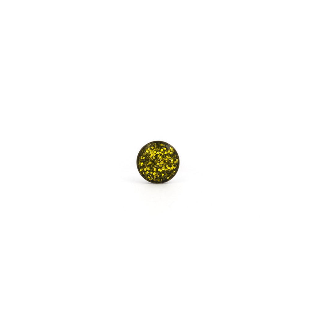 Sensitive Puff Pad Stainless Steel Neon Green Buttons