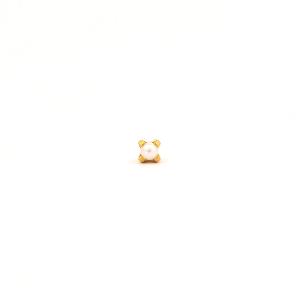 Tiny Tips™ Gold-Plated 3mm Prong-Set Pearls
