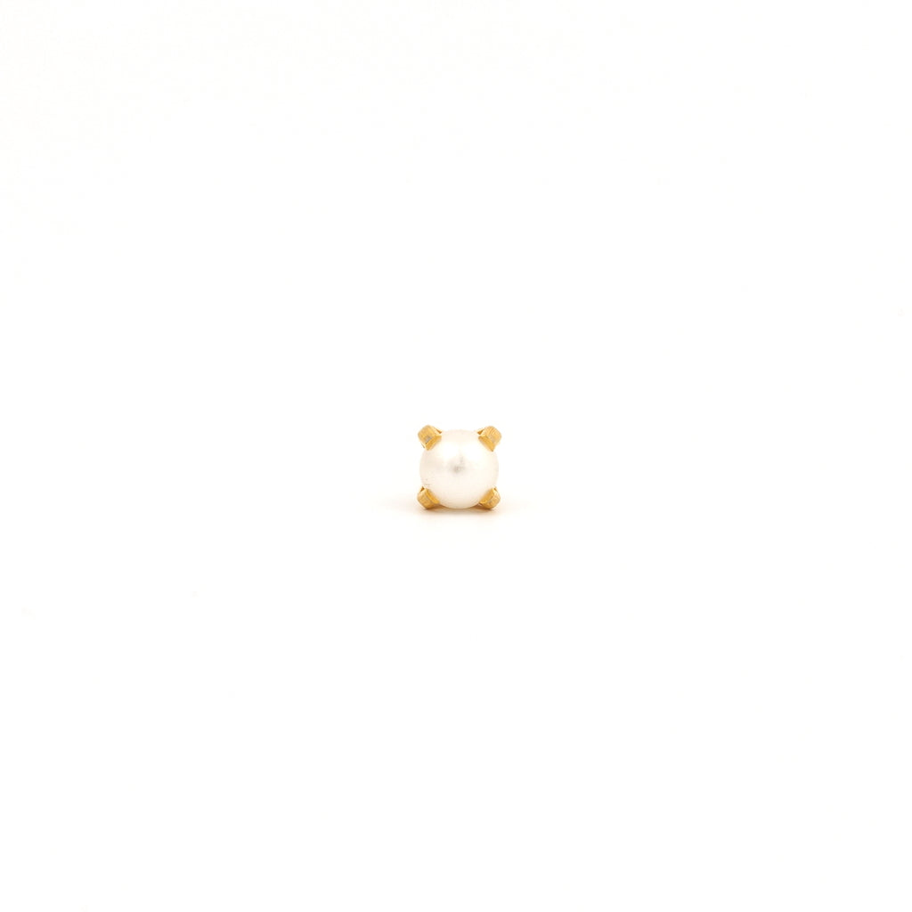 Tiny Tips™ Gold-Plated 4mm Prong-Set Pearls