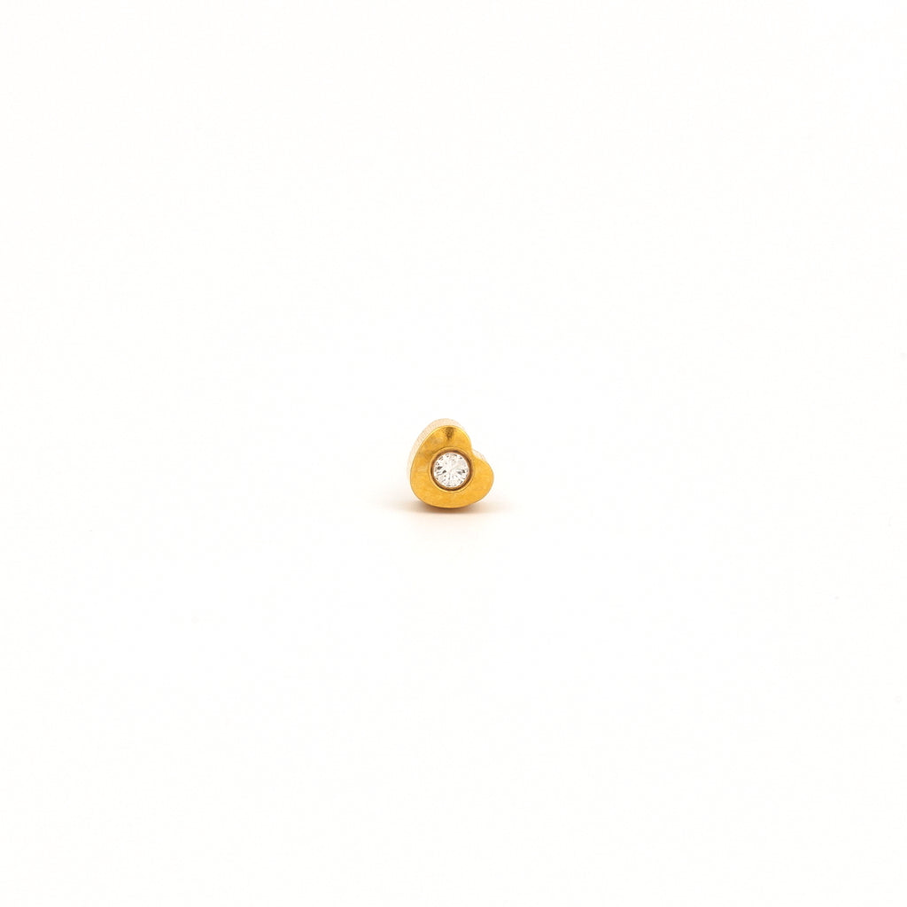 Tiny Tips™ Gold-Plated 4mm Crystal Heartlites