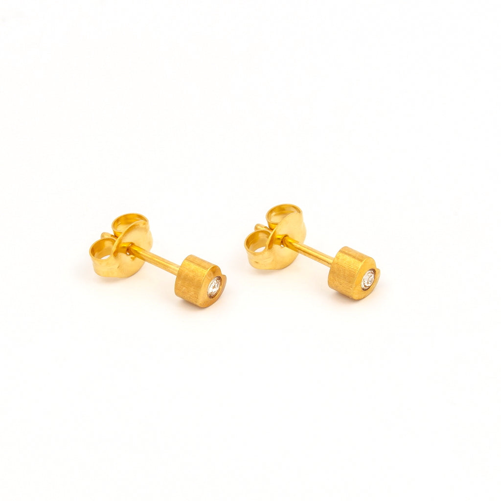 Tiny Tips™ Gold-Plated 4mm Crystal Heartlites